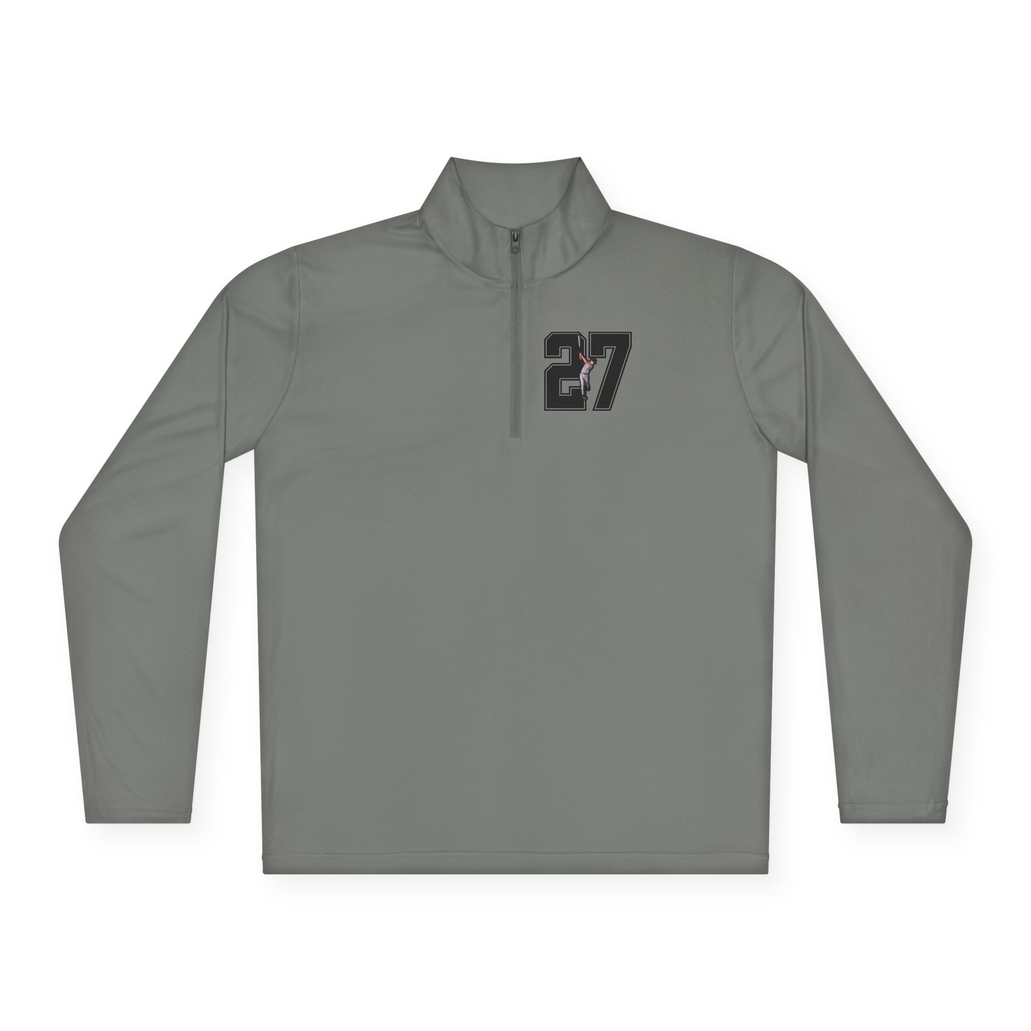 Q-Zip Pullover — character_number in Grey
