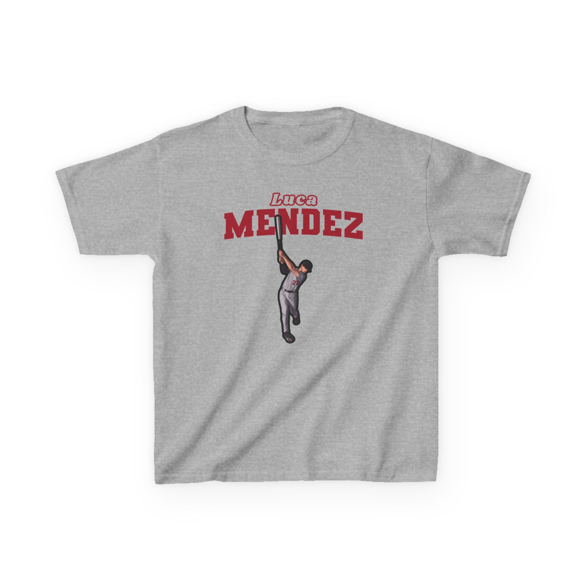 Youth Tee — character_name_arch in Grey