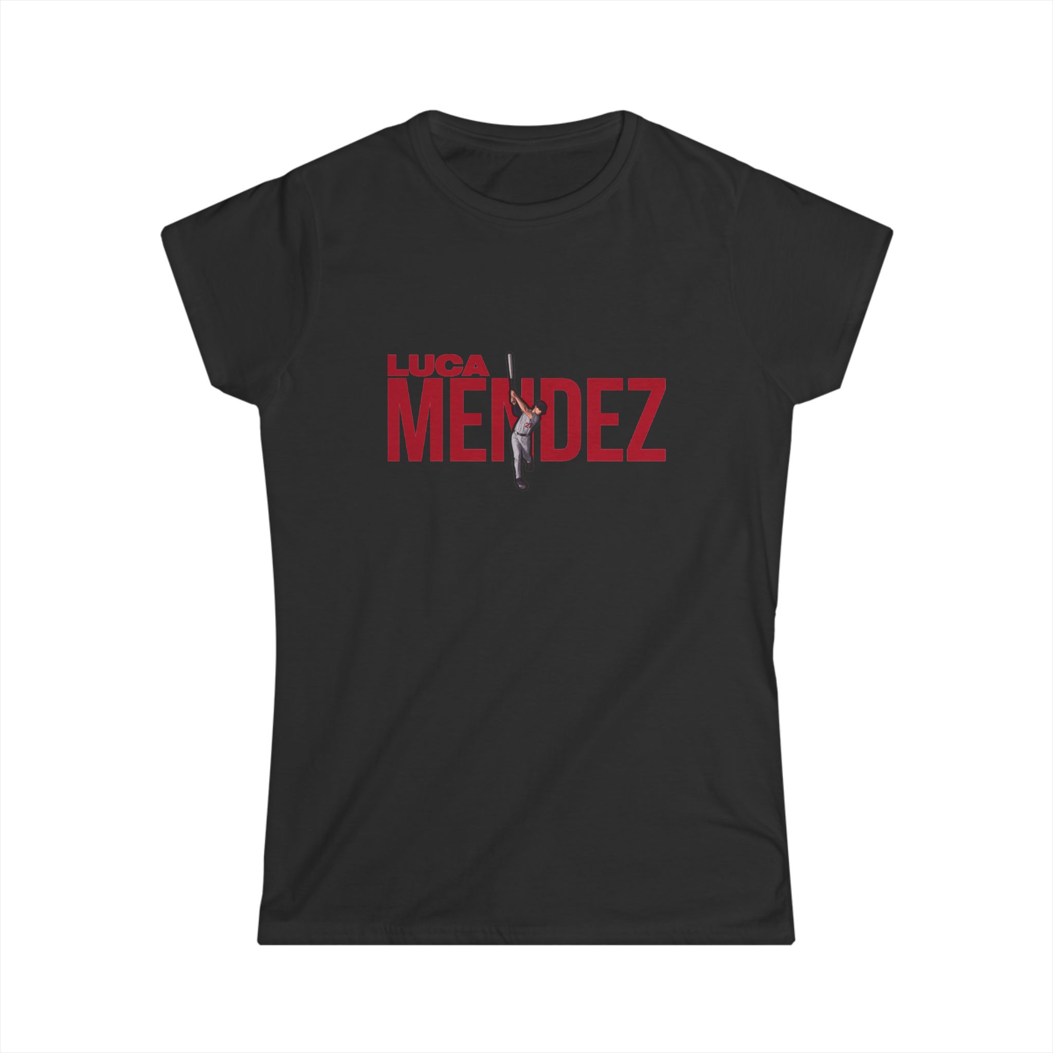 Women's Softstyle Tee — character_player_name in Black