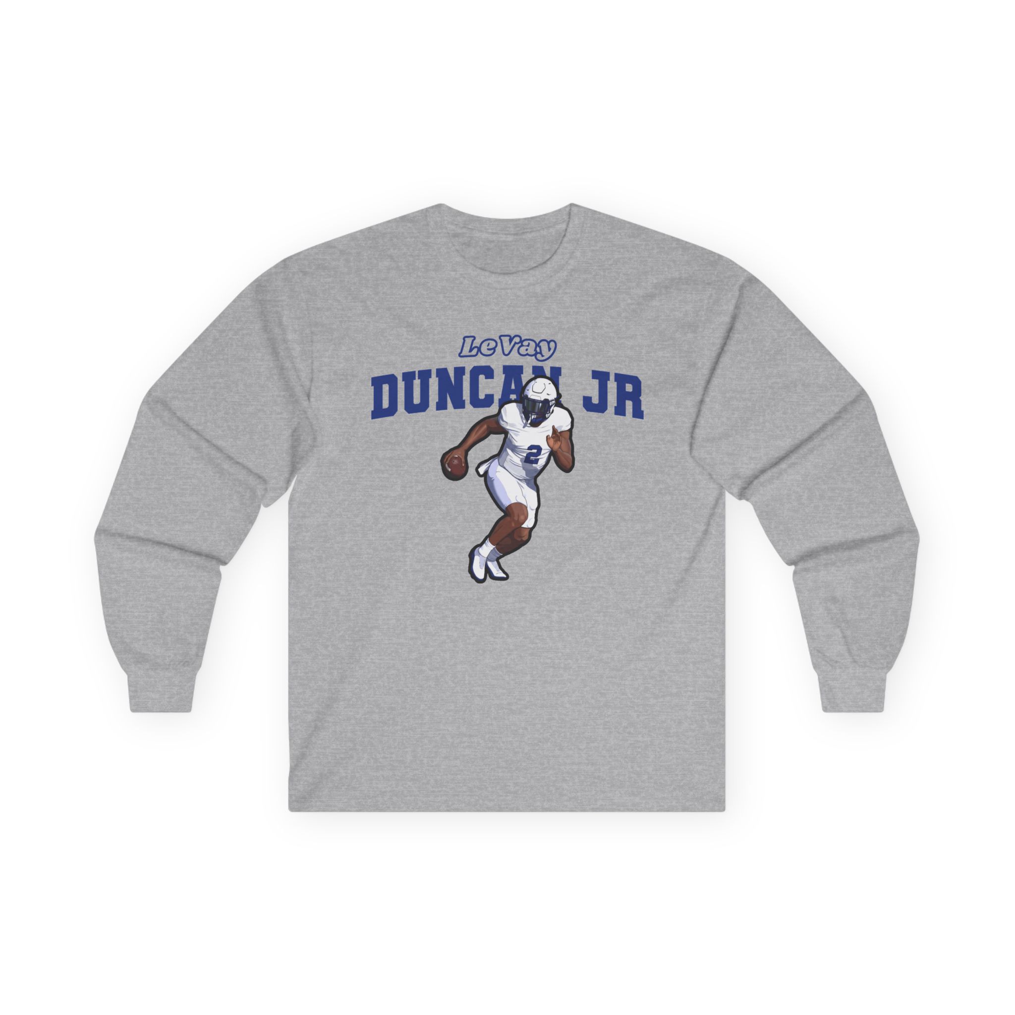 Long Sleeve Tee — character_name_arch in Grey