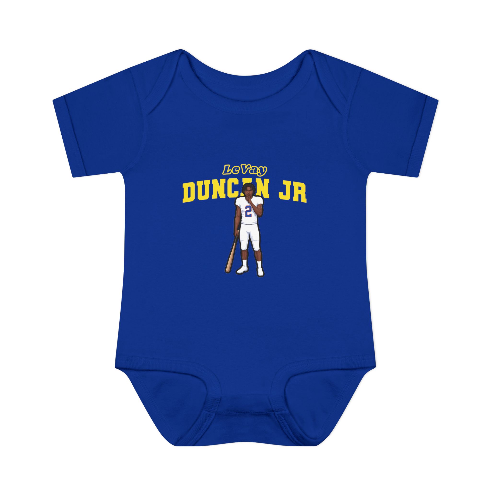 Baby Onesie — character_name_arch in Royal