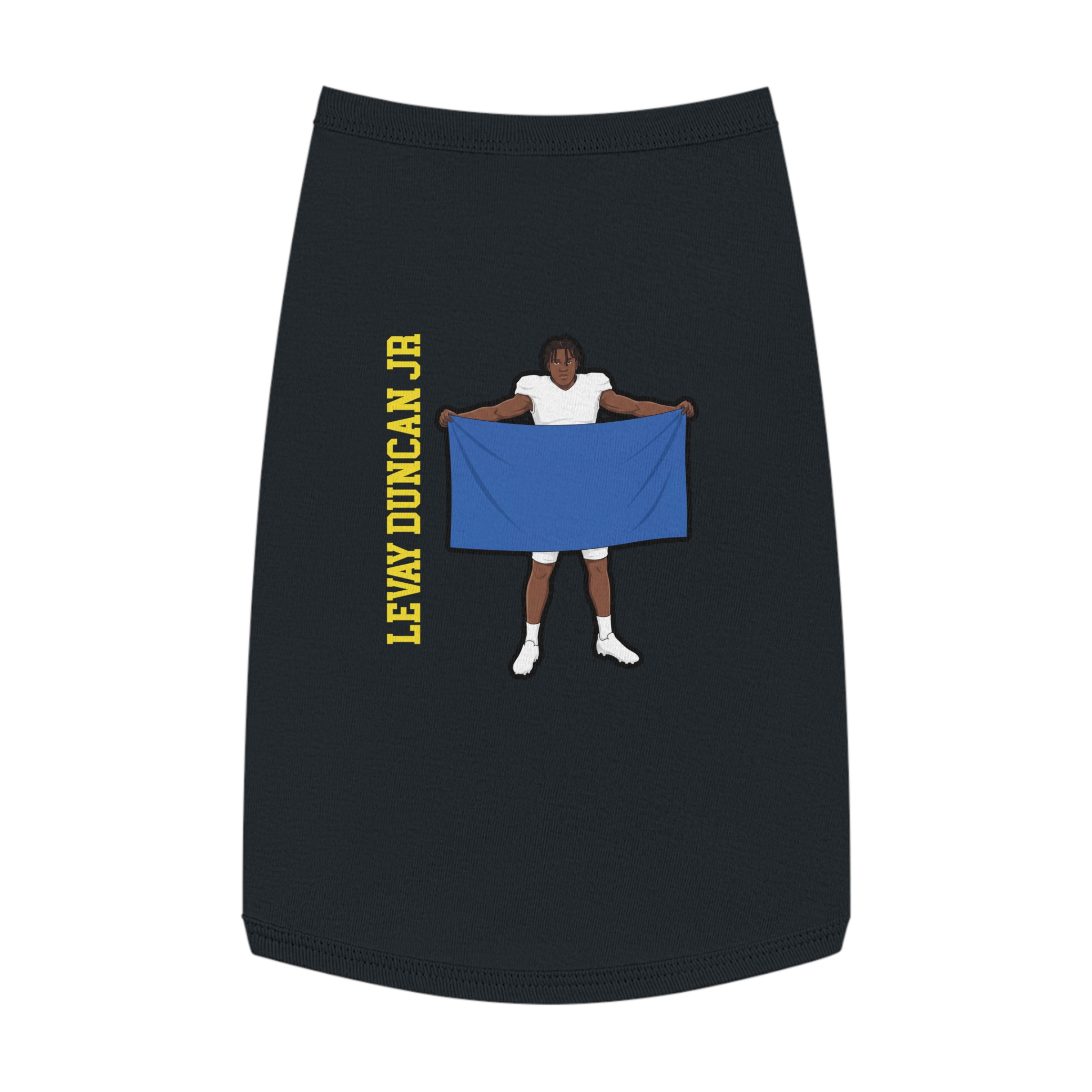 Pet Tank Top — character_name_vertical in Black