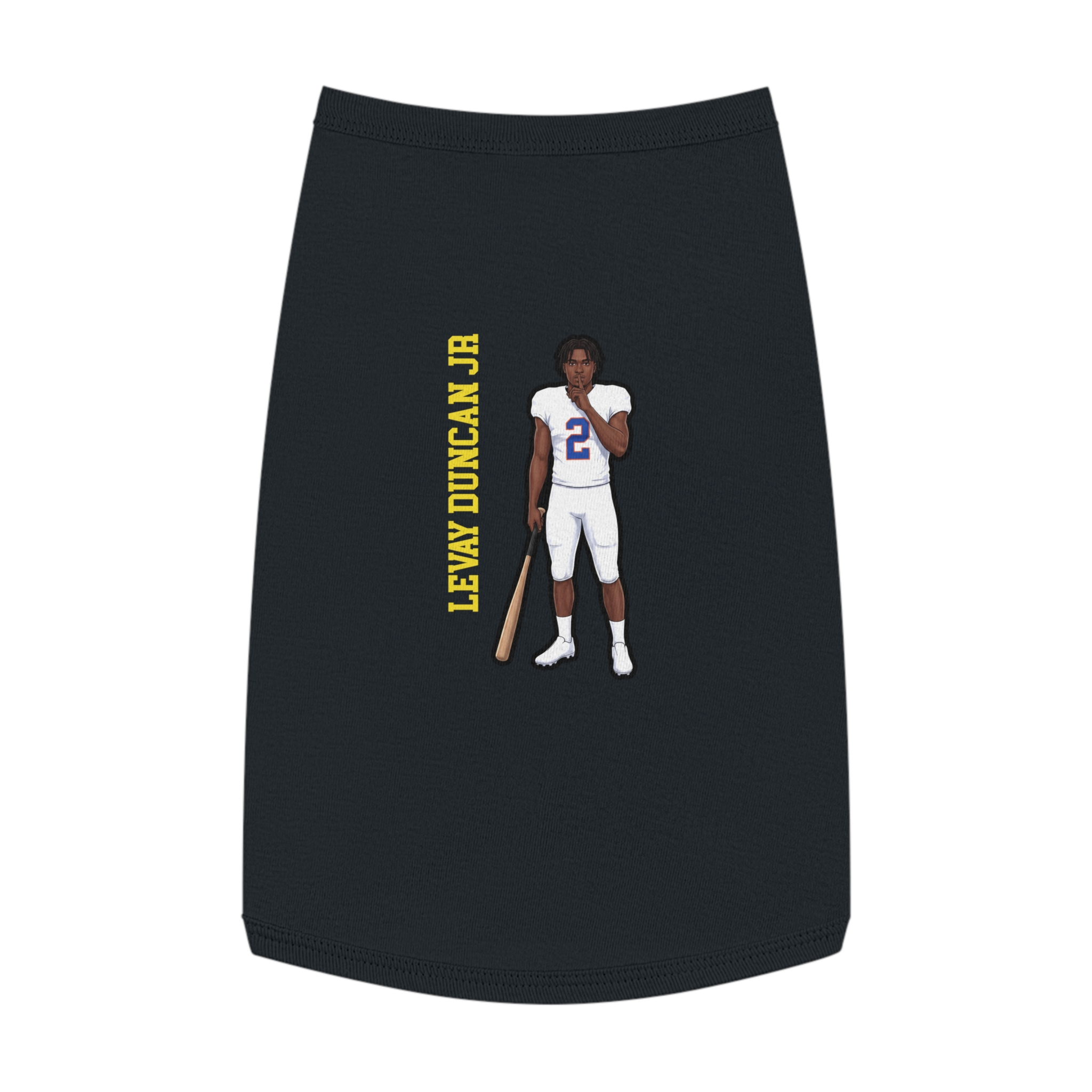 Pet Tank Top — character_name_vertical in Black