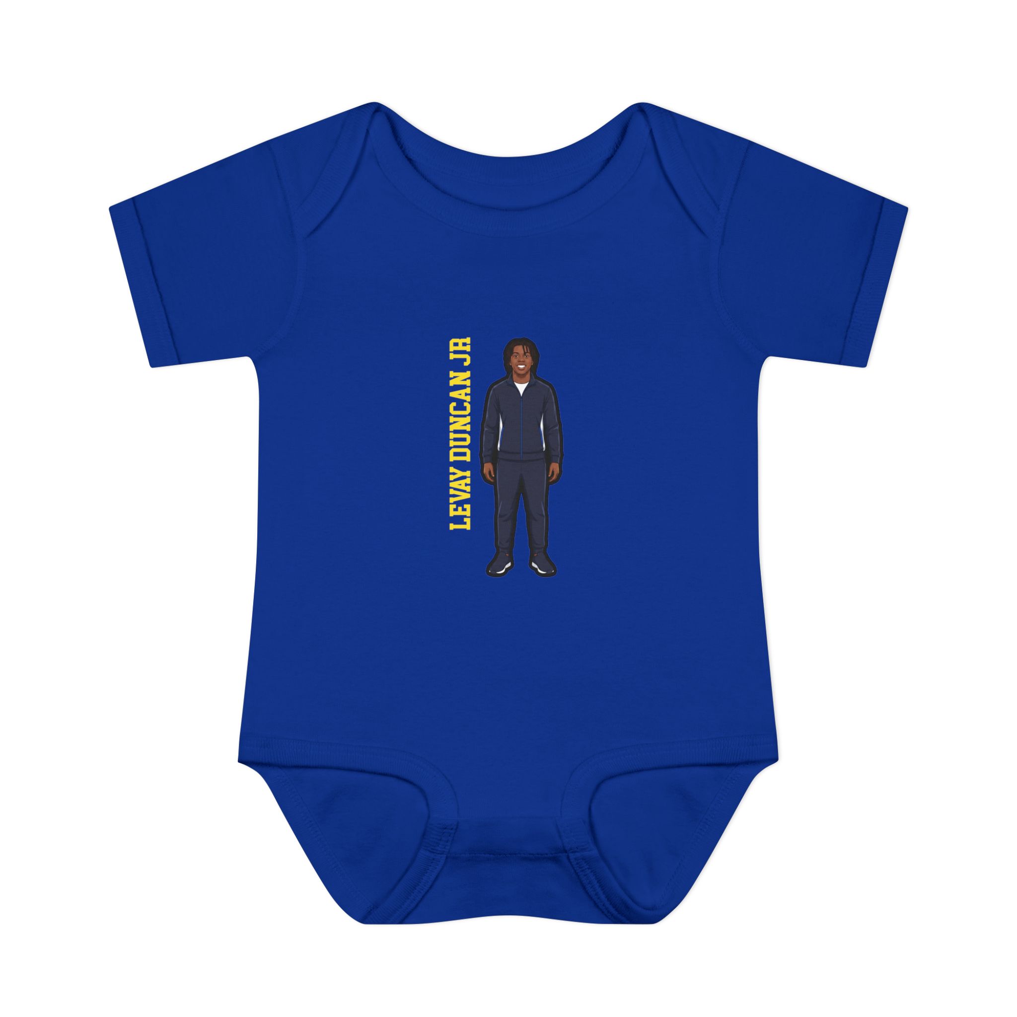 Baby Onesie — character_name_vertical in Royal