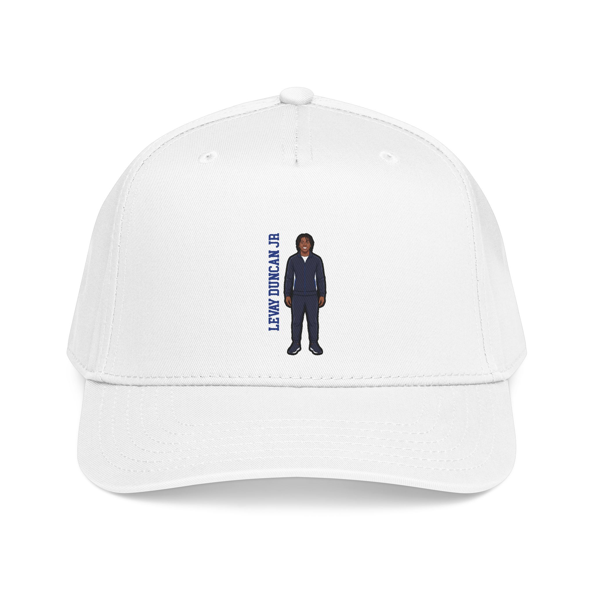 Baseball Cap — character_name_vertical in White