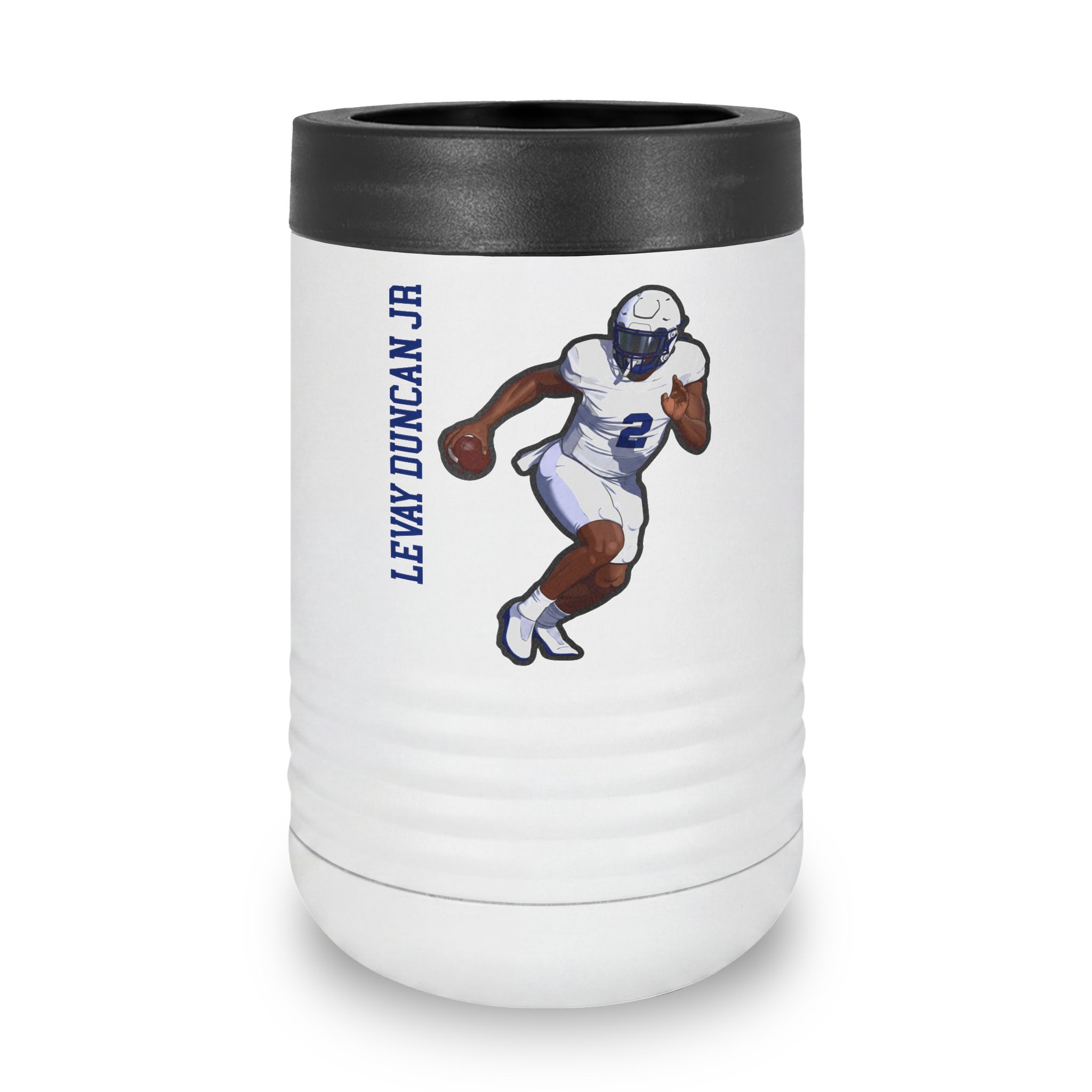 Stainless Can Cooler — character_name_vertical in White
