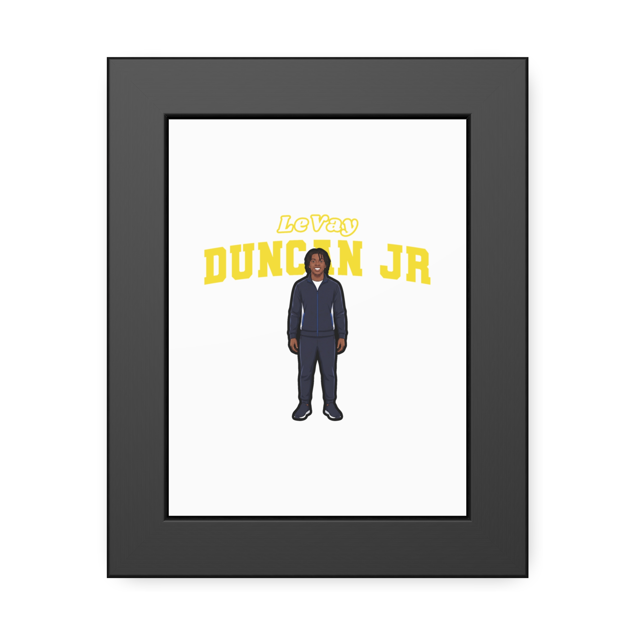 Framed Poster — character_name_arch in Black