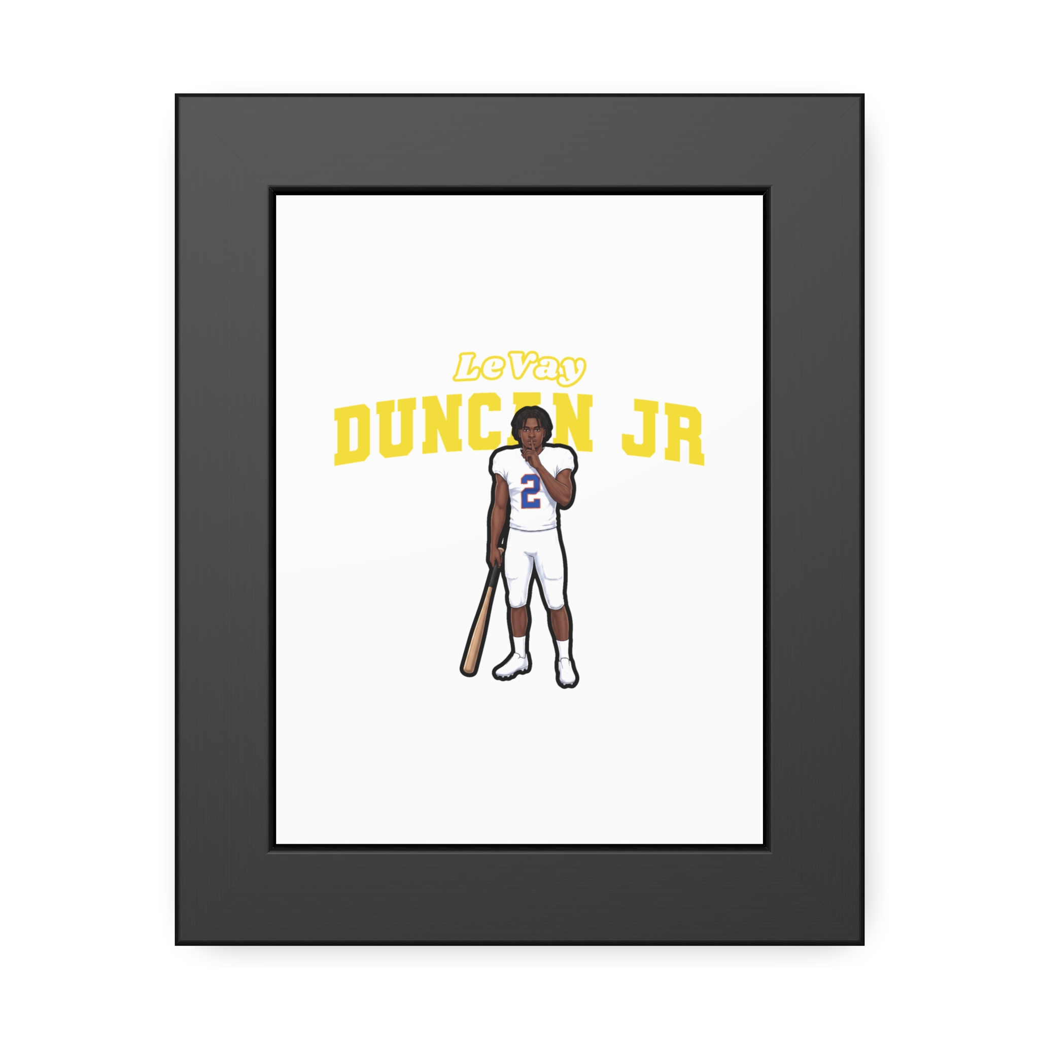 Framed Poster — character_name_arch in Black