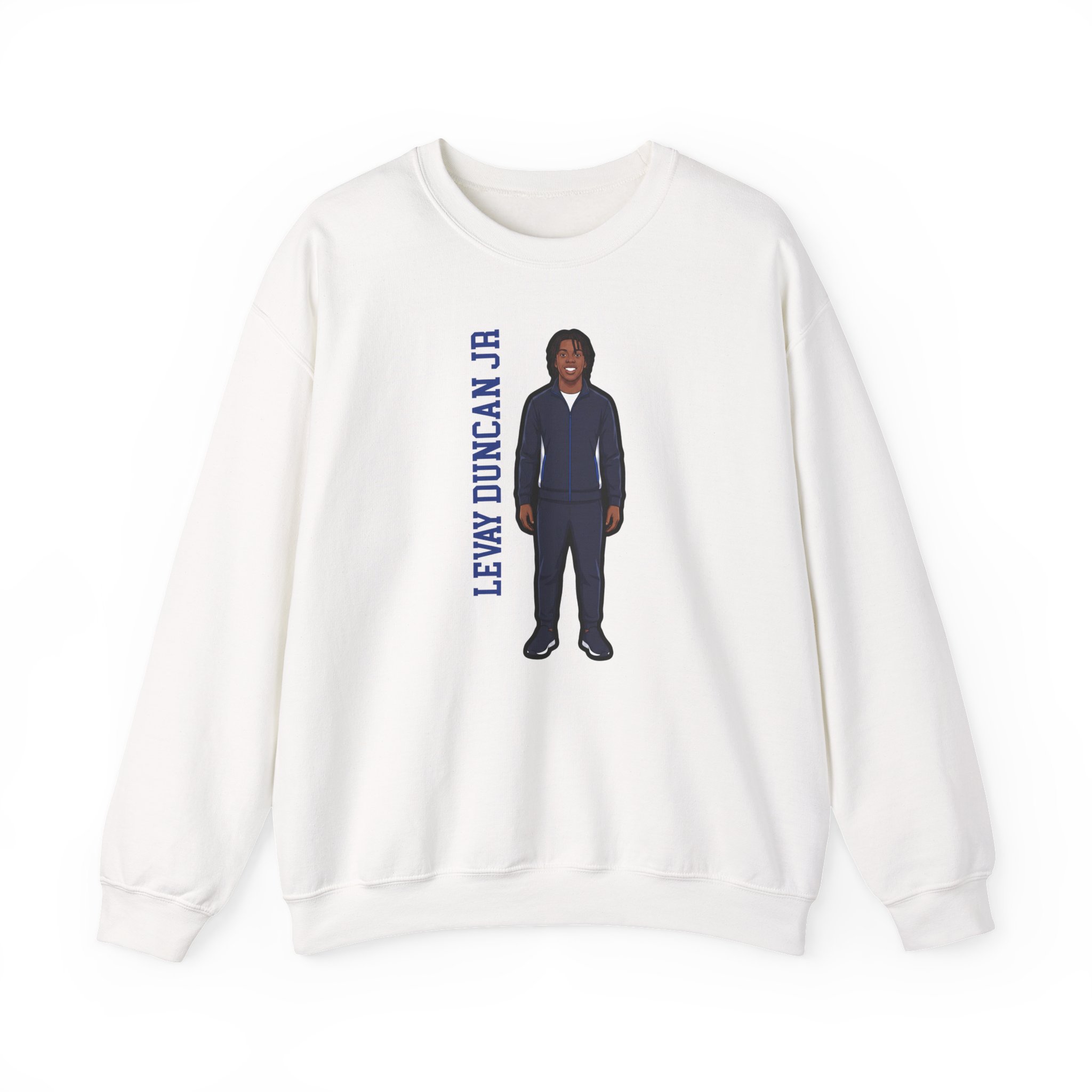 Crewneck Sweatshirt — character_name_vertical in White