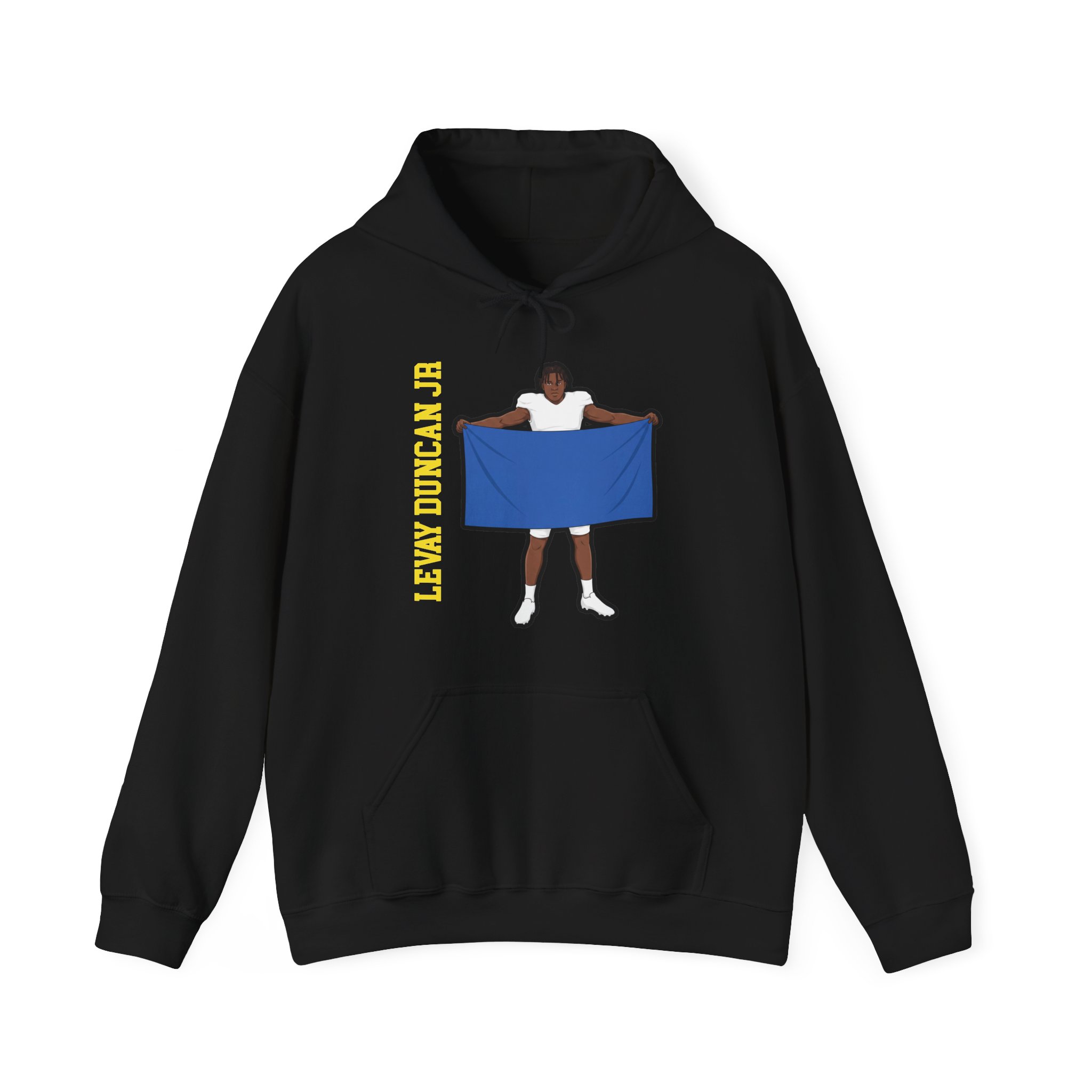 Hoodie — character_name_vertical in Black