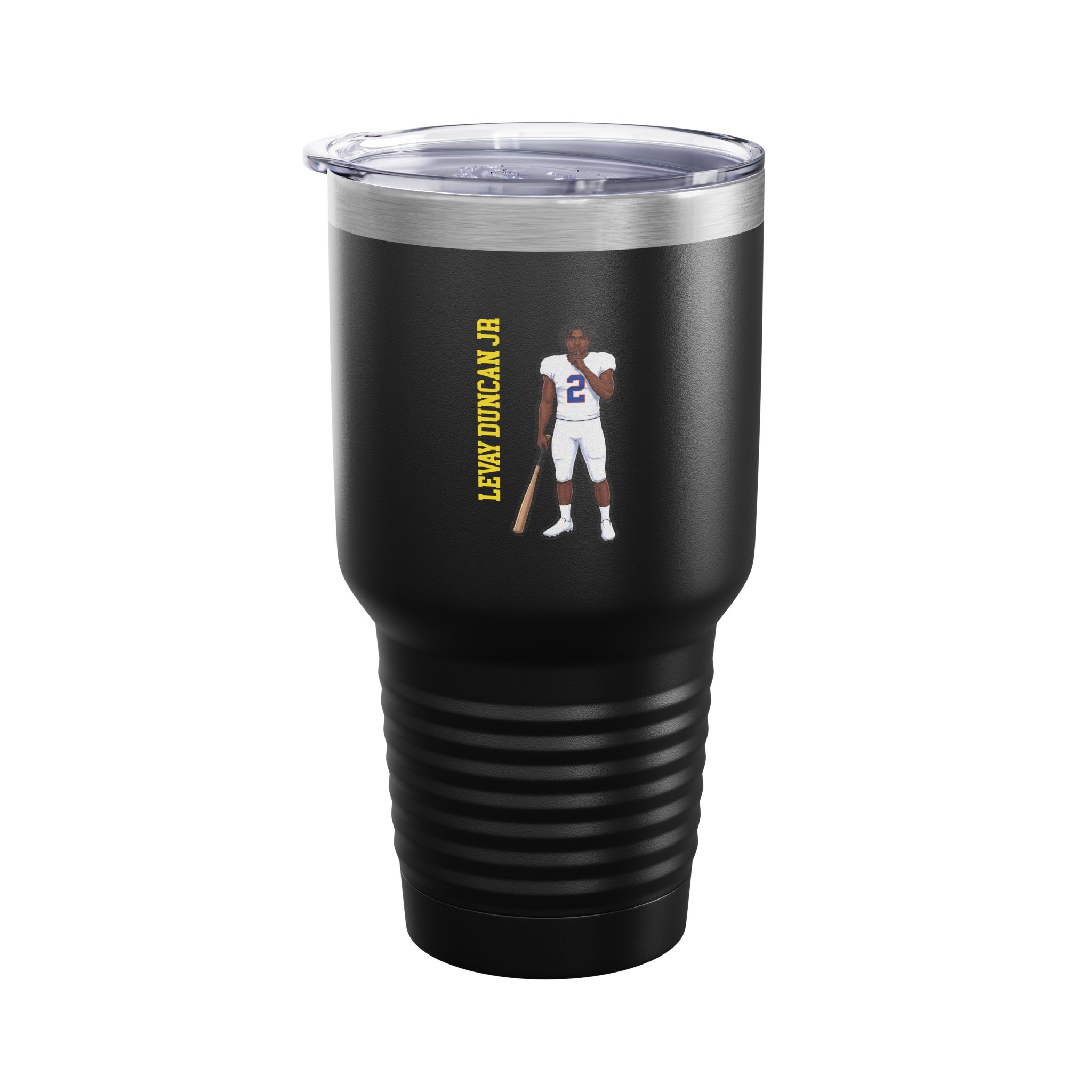 30oz Tumbler — character_name_vertical in Black