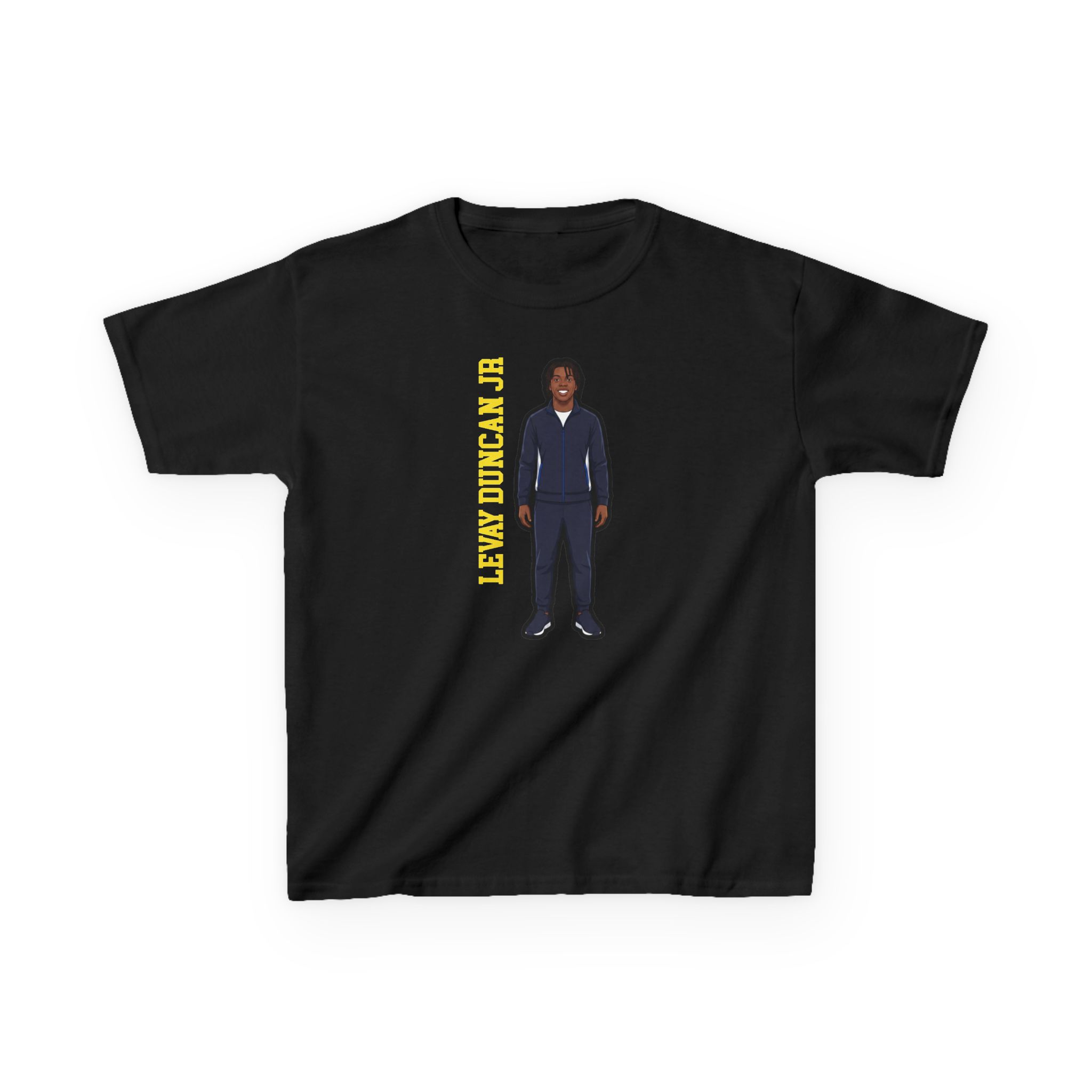 Youth Tee — character_name_vertical in Black
