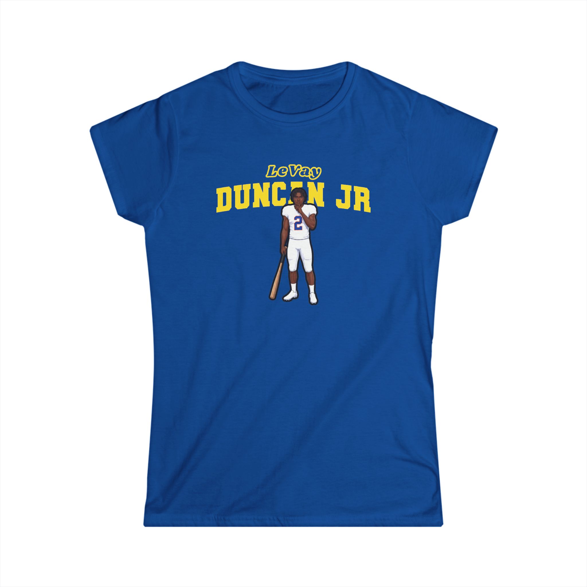 Women's Softstyle Tee — character_name_arch in Royal