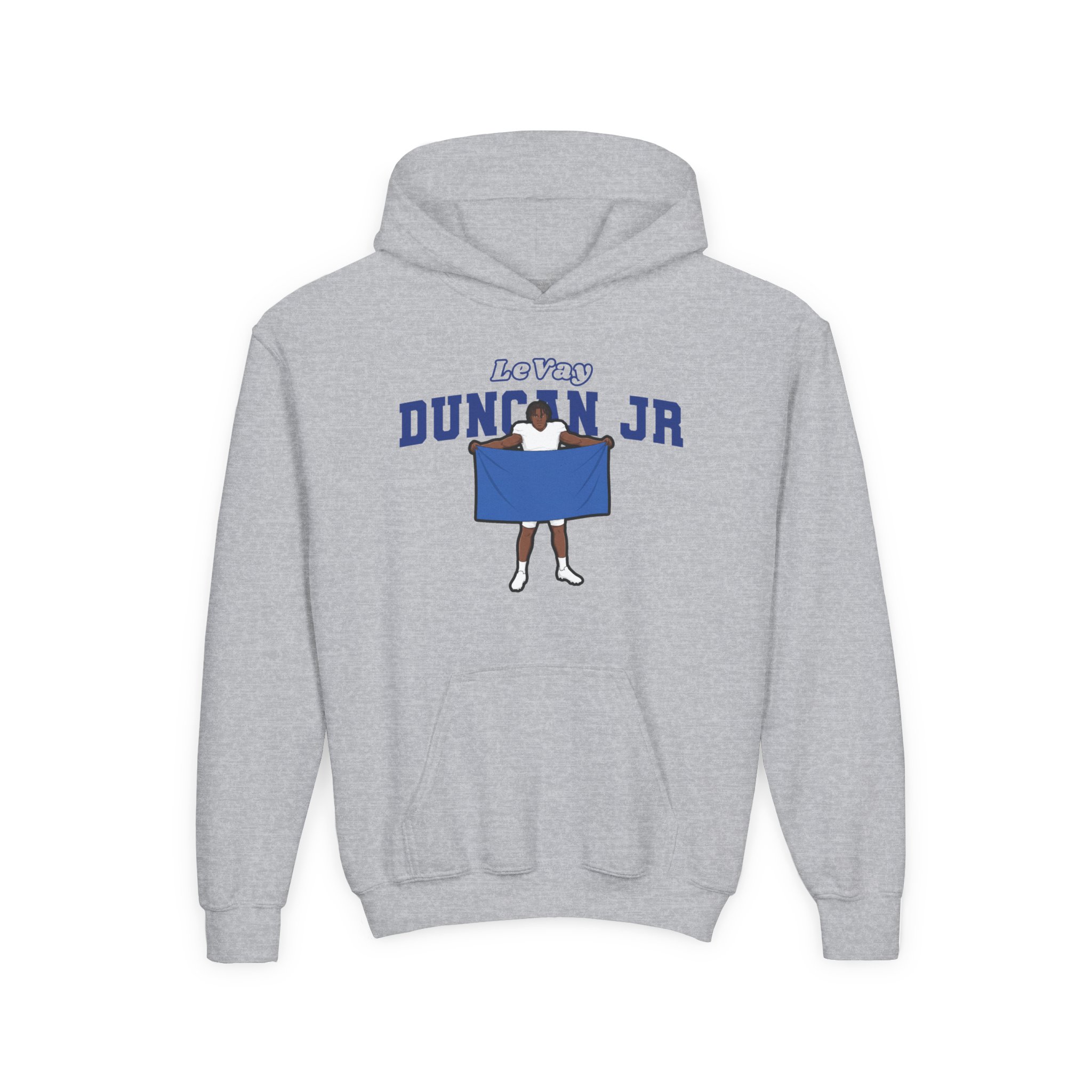 Youth Hoodie — character_name_arch in Grey