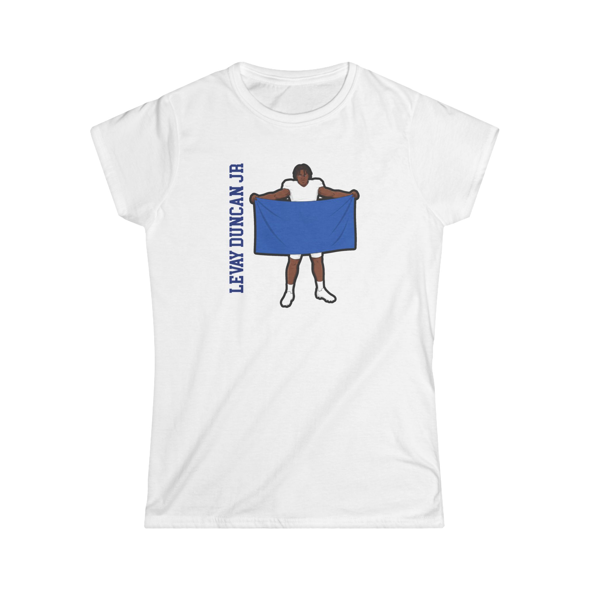 Women's Softstyle Tee — character_name_vertical in White