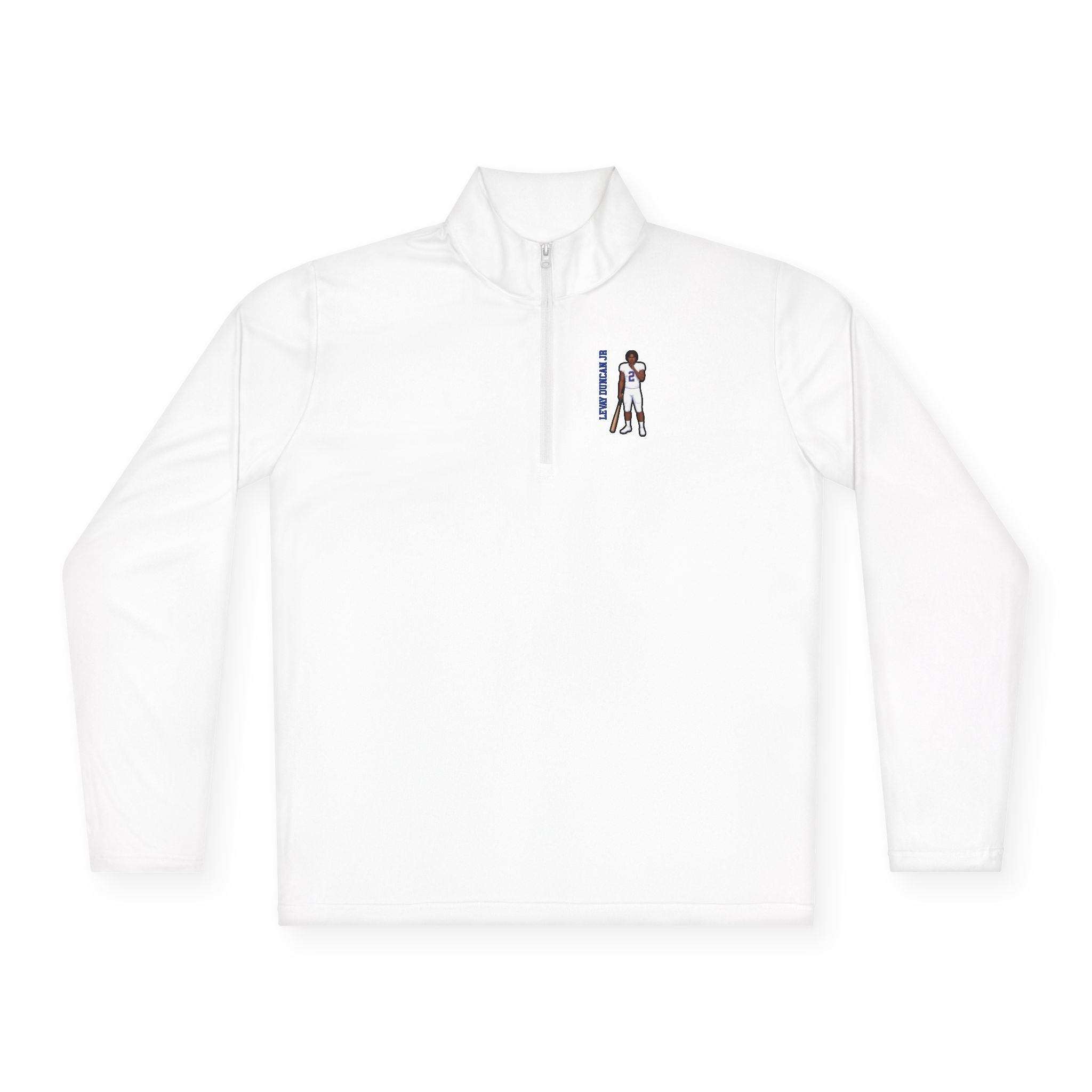 Q-Zip Pullover — character_name_vertical in White