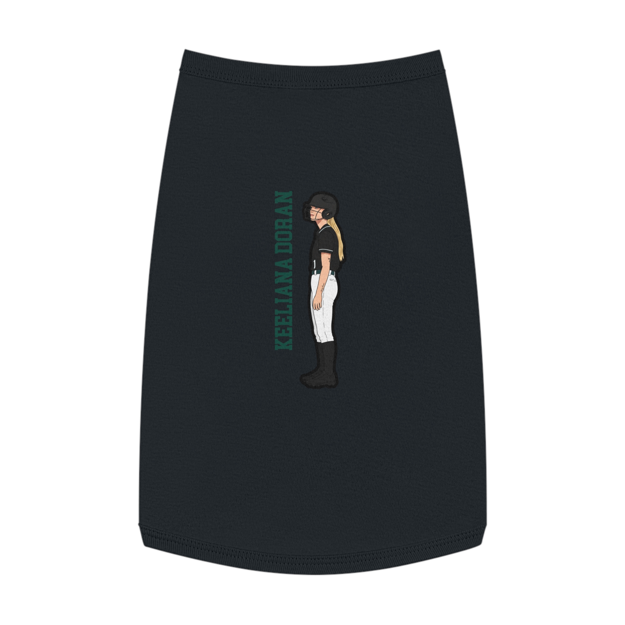 Pet Tank Top — character_name_vertical in Black