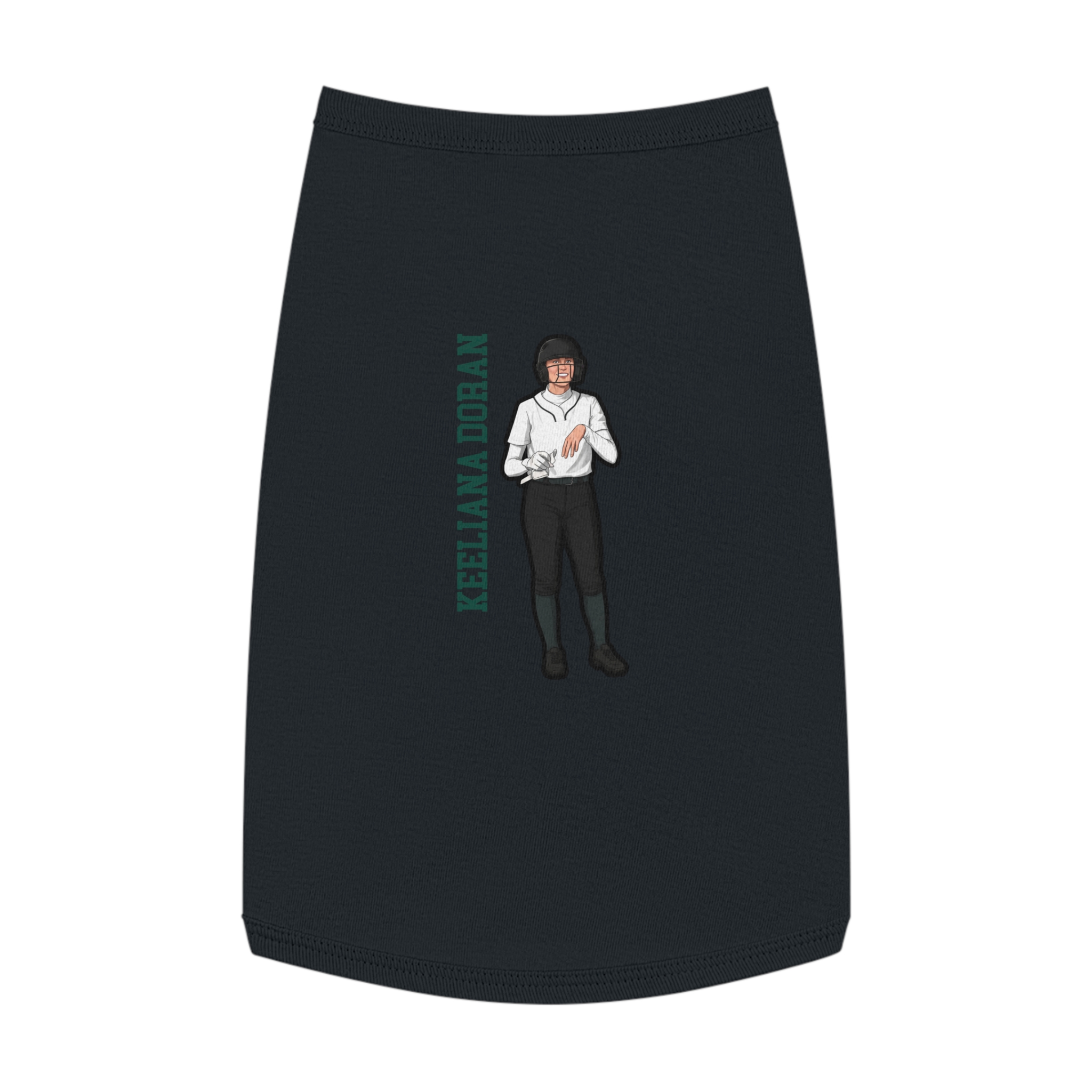 Pet Tank Top — character_name_vertical in Black