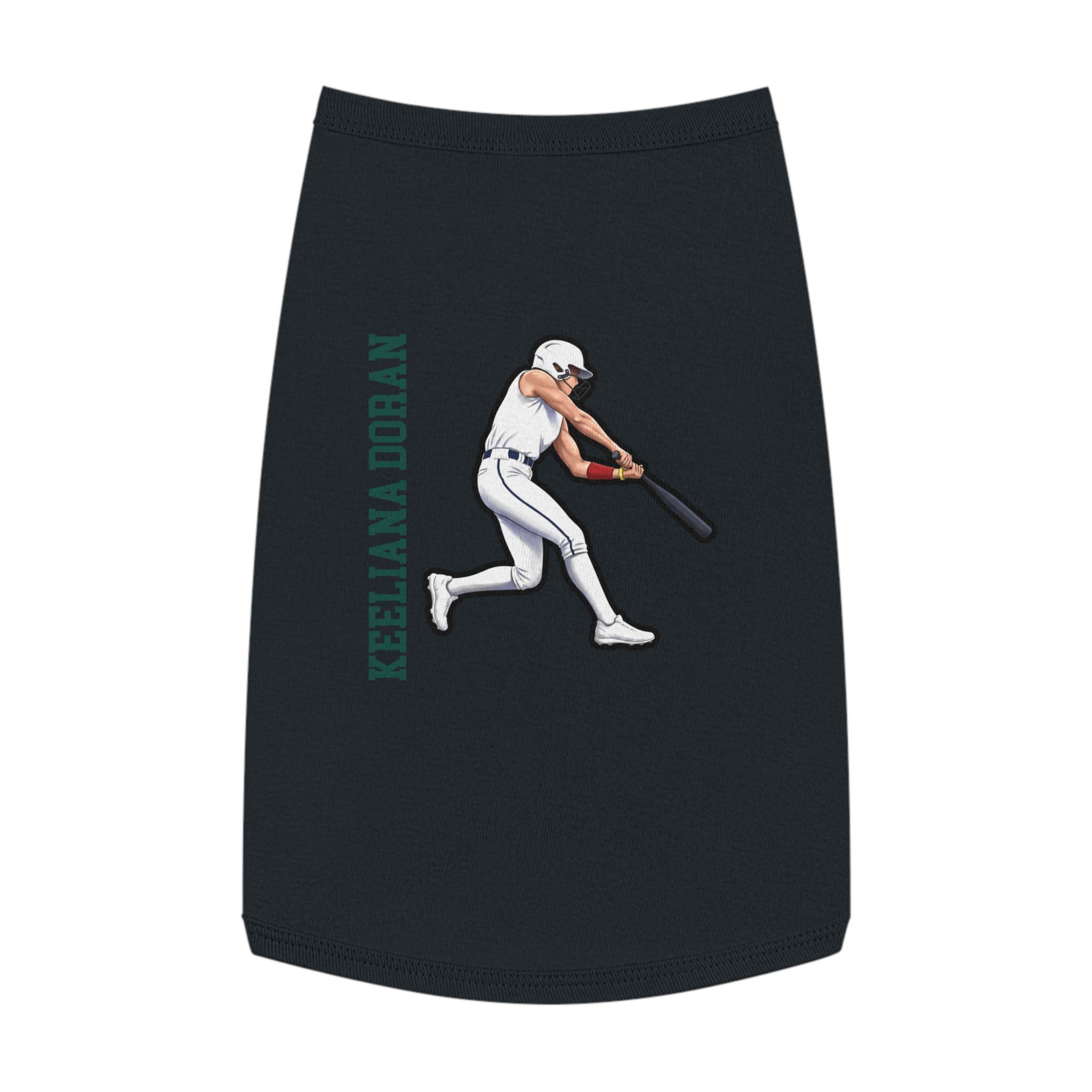 Pet Tank Top — character_name_vertical in Black