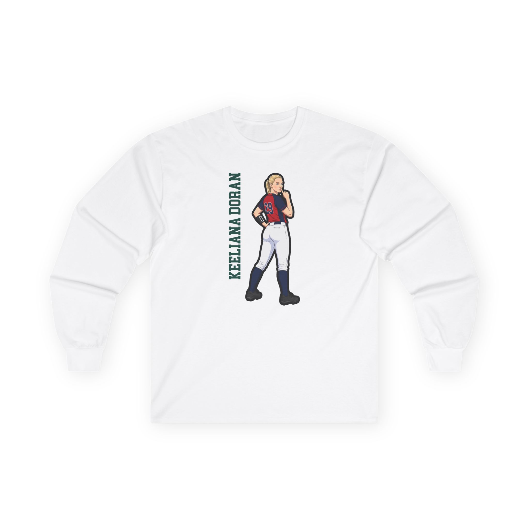 Long Sleeve Tee — character_name_vertical in White