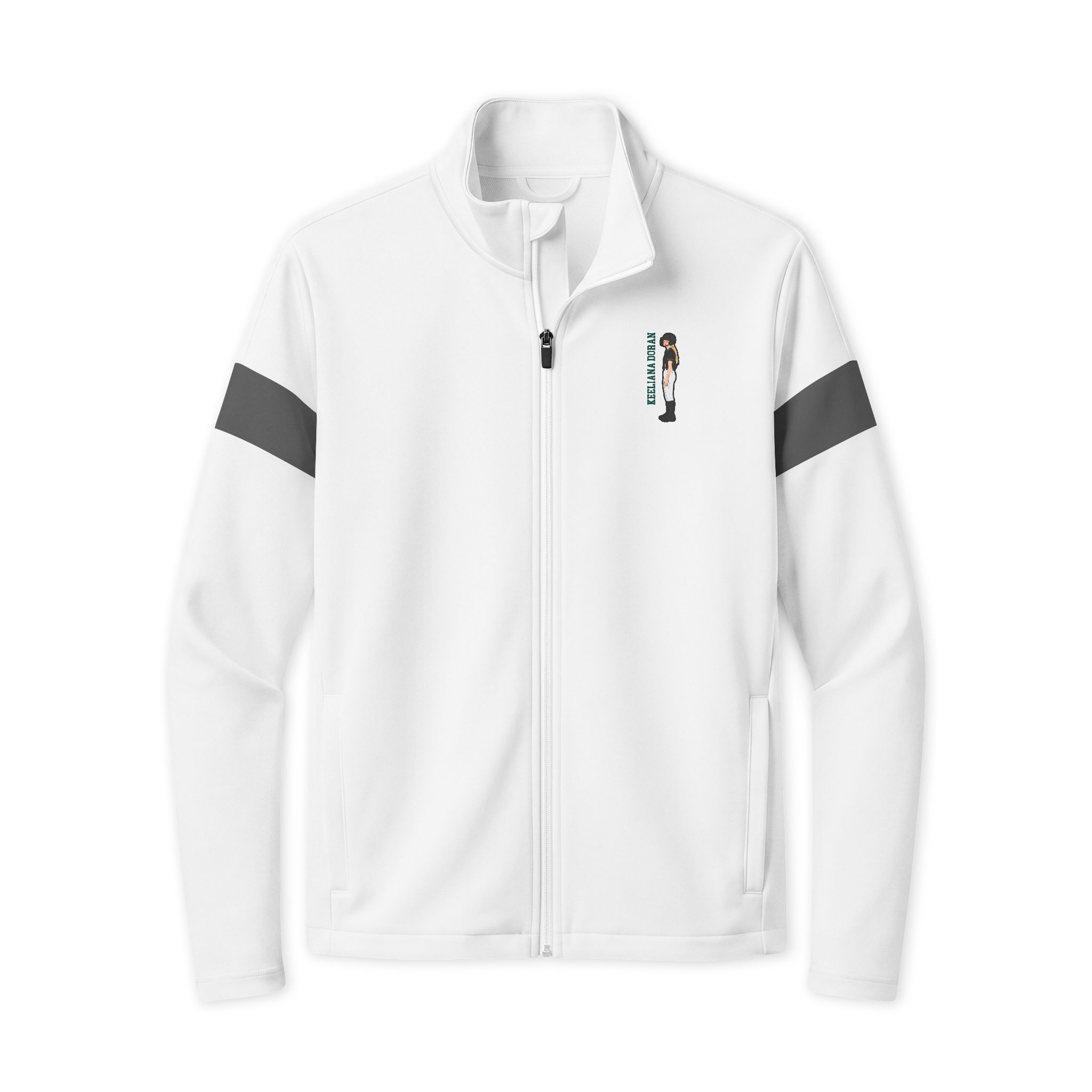 Travel Full-Zip Jacket — character_name_vertical in White/ Iron Grey