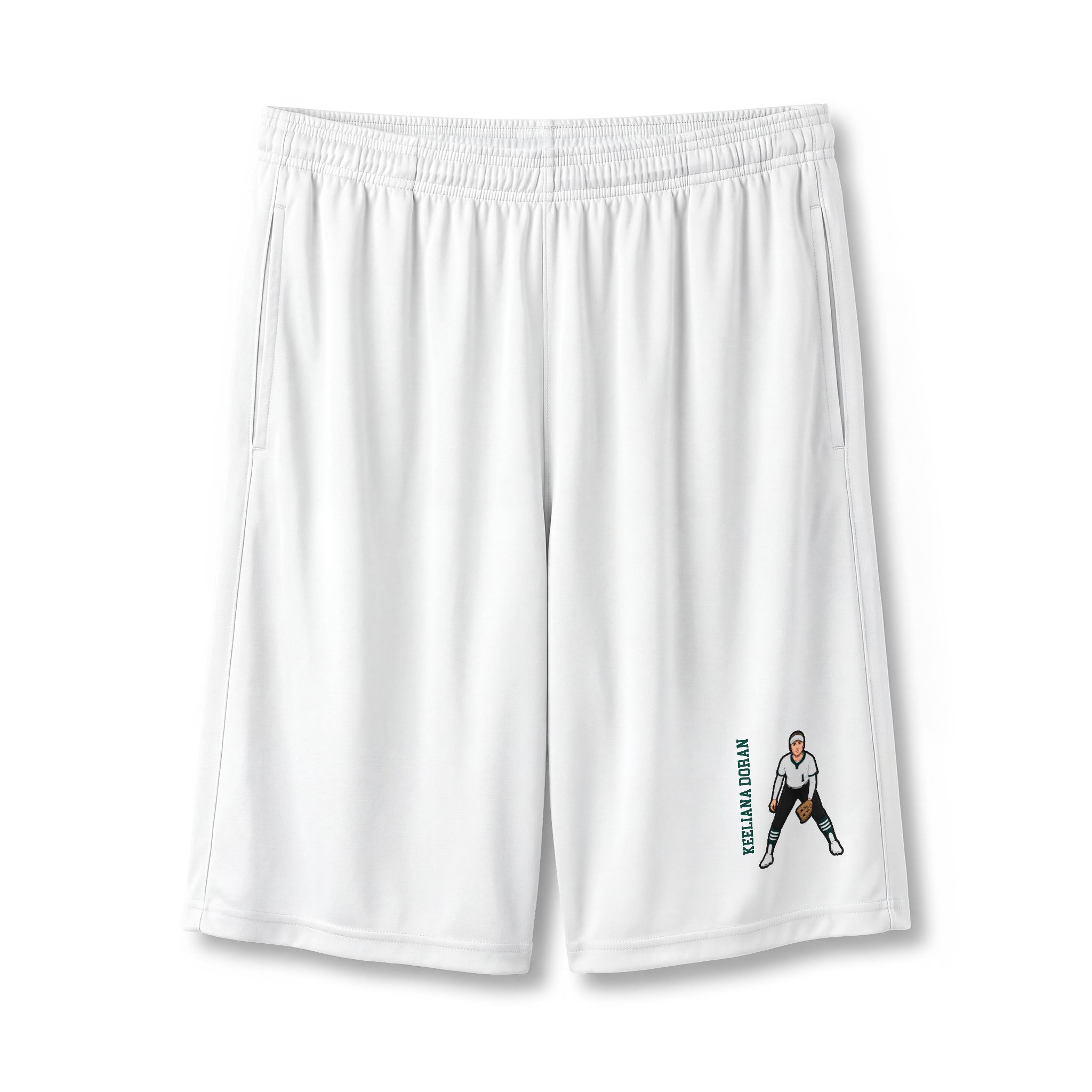 Shorts — character_name_vertical in White