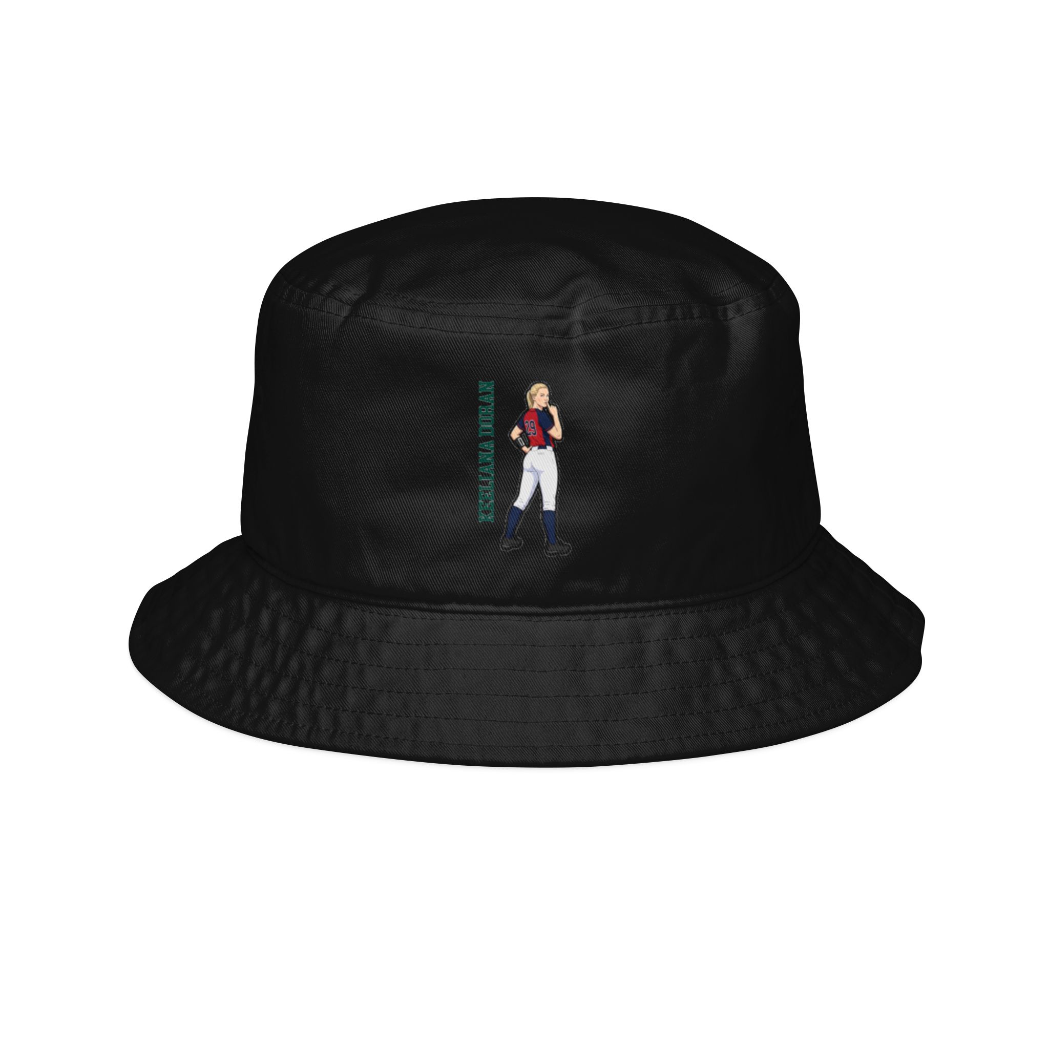 Bucket Hat — character_name_vertical in Black