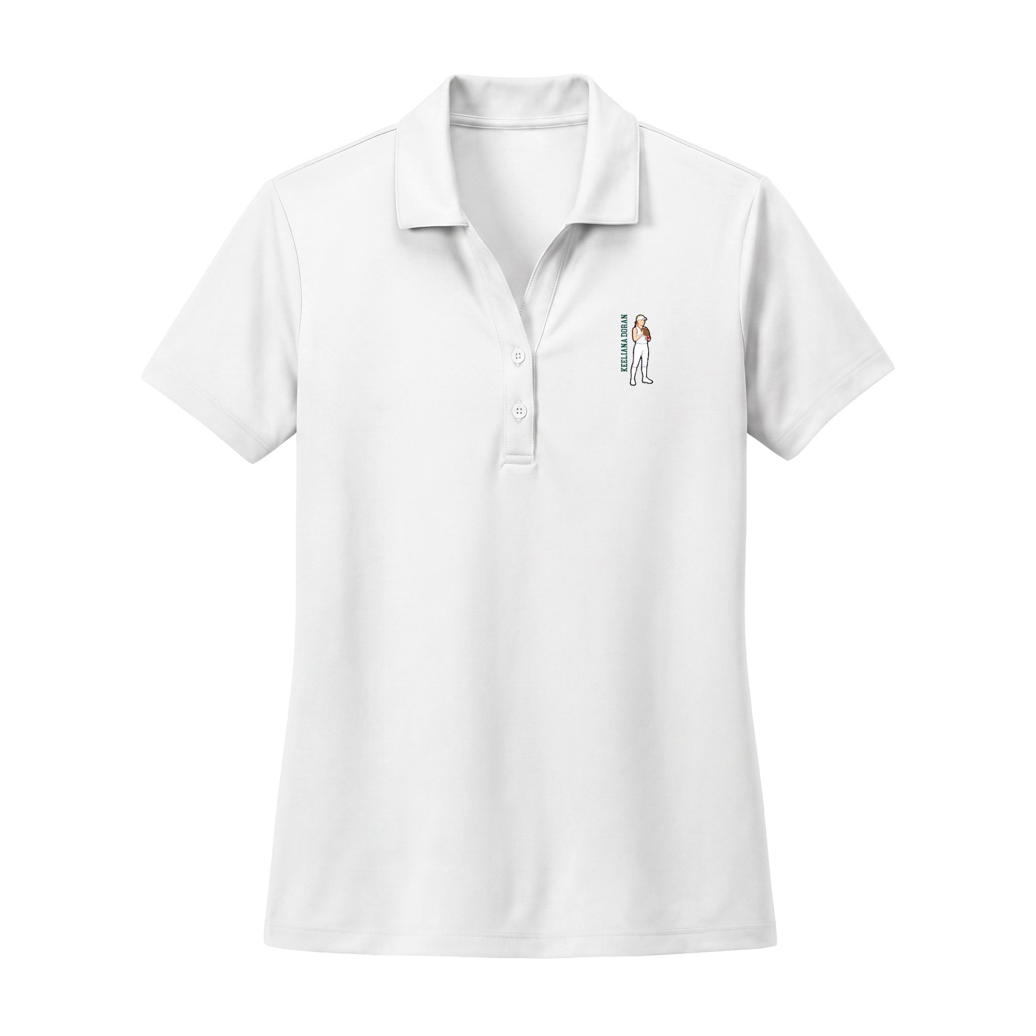 Women's Polo — character_name_vertical in White