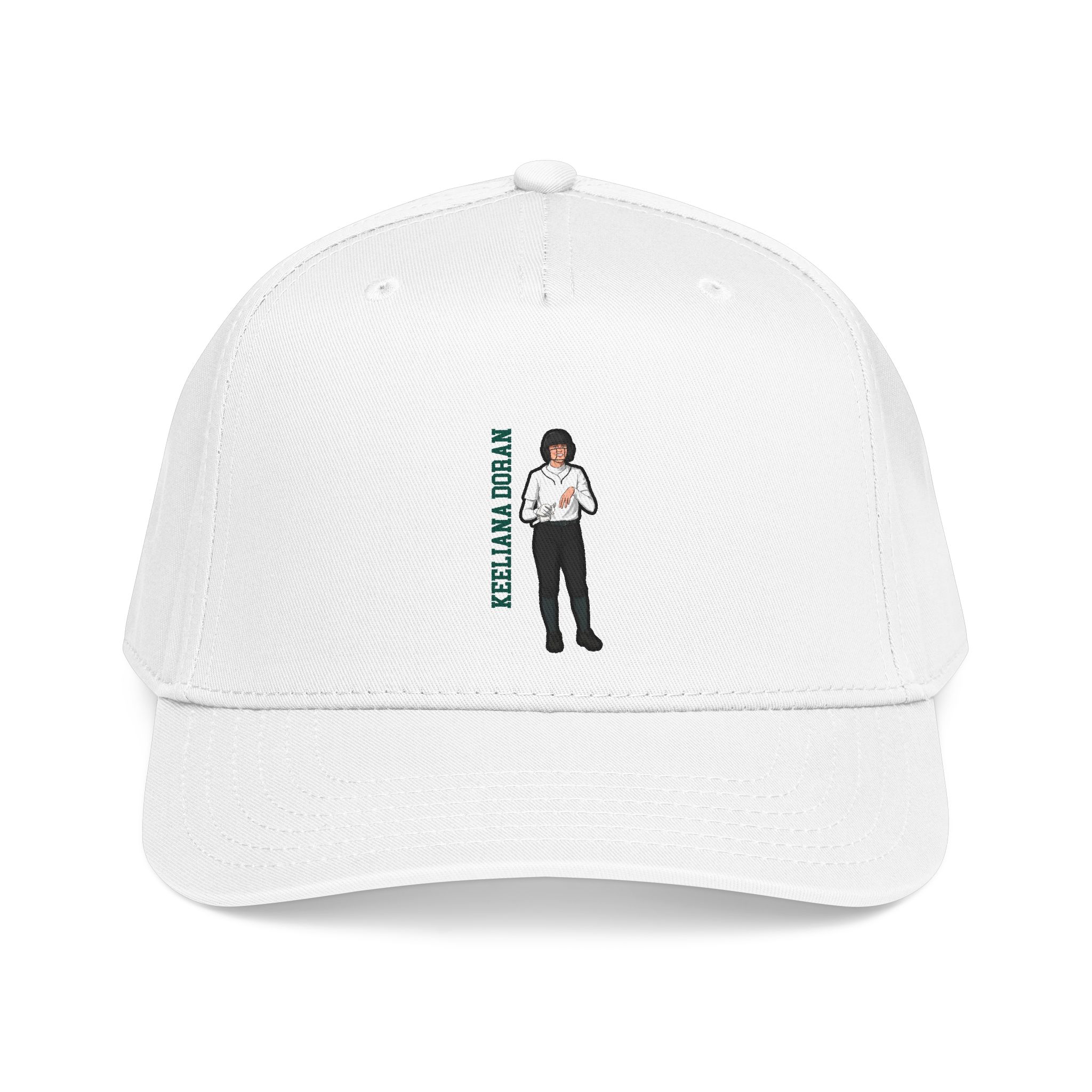 Baseball Cap — character_name_vertical in White