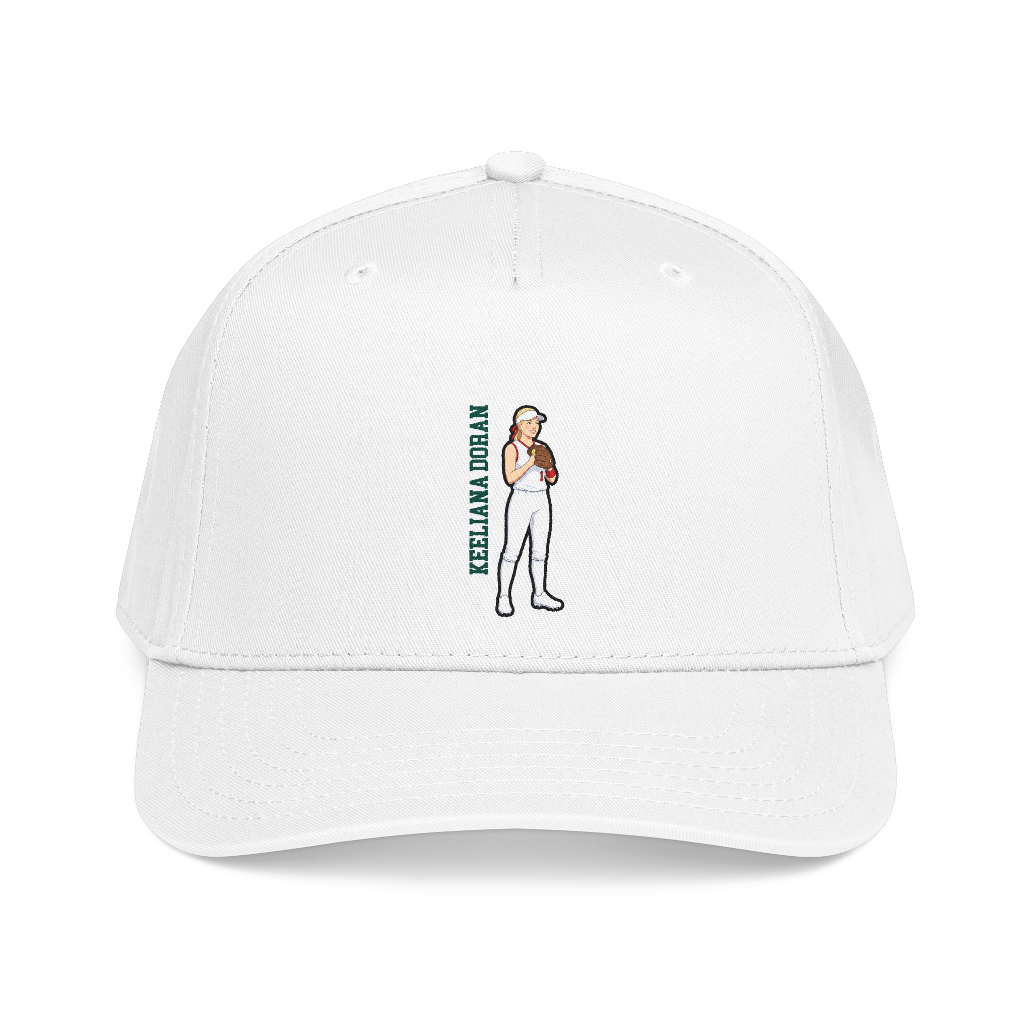 Baseball Cap — character_name_vertical in White