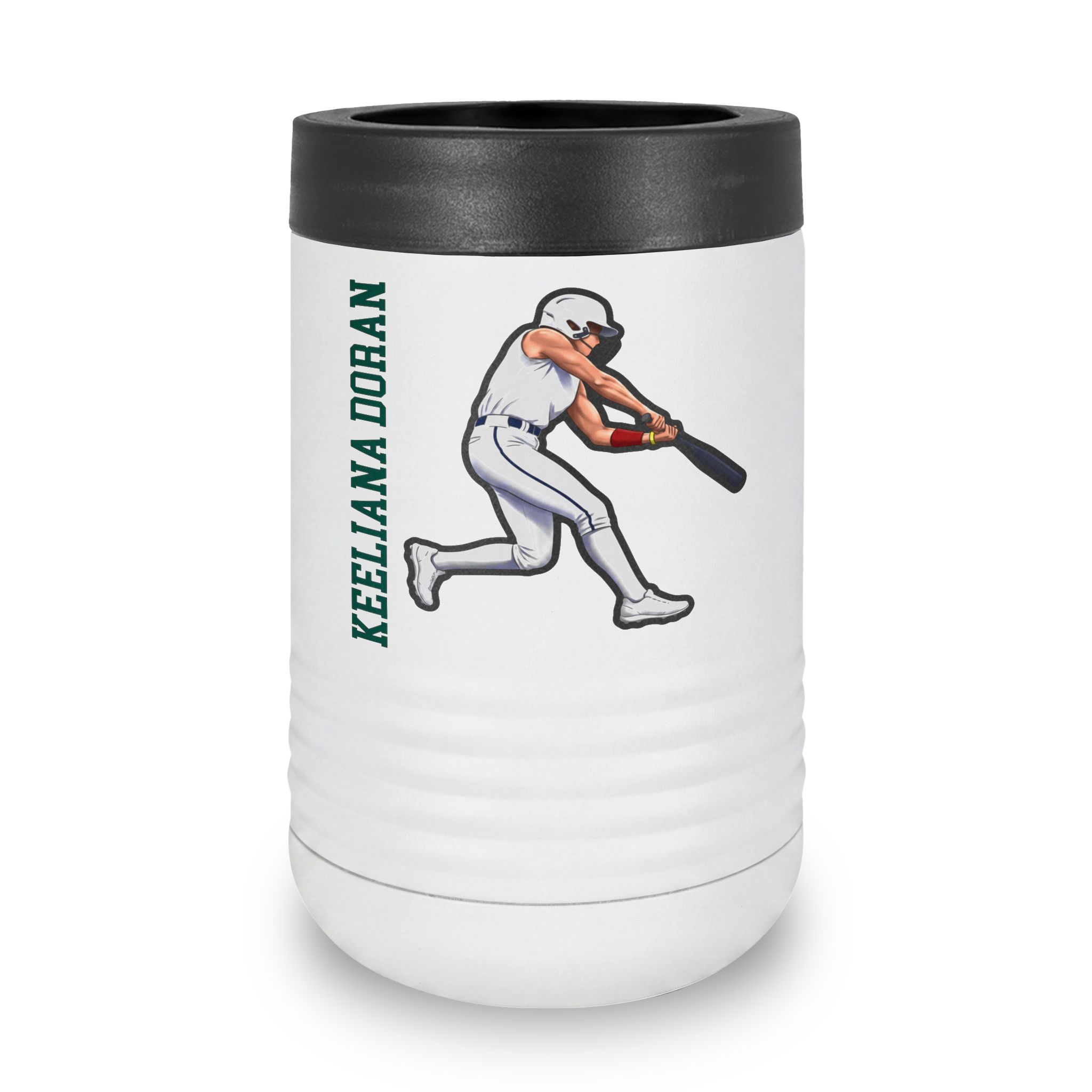 Stainless Can Cooler — character_name_vertical in White