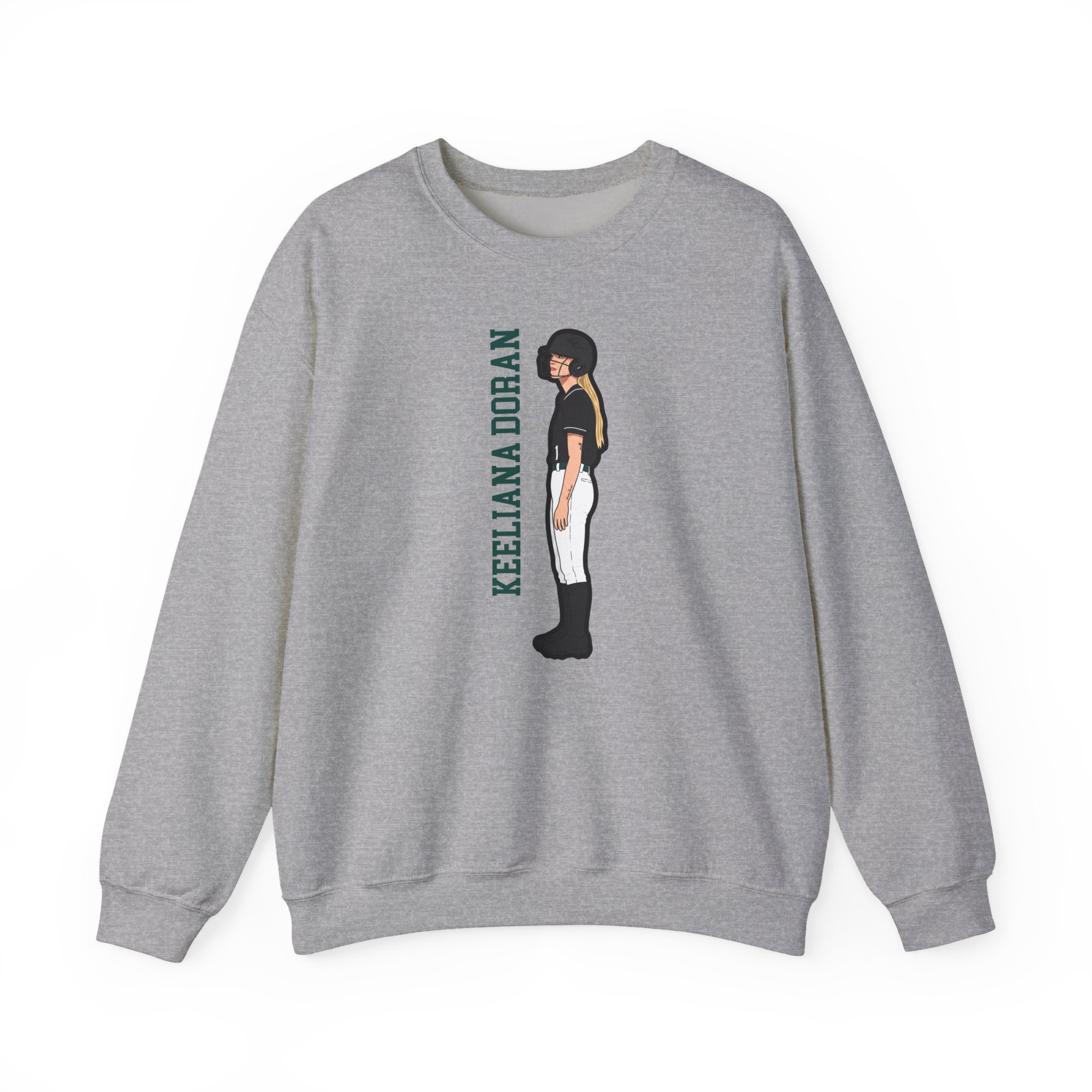 Crewneck Sweatshirt — character_name_vertical in Grey