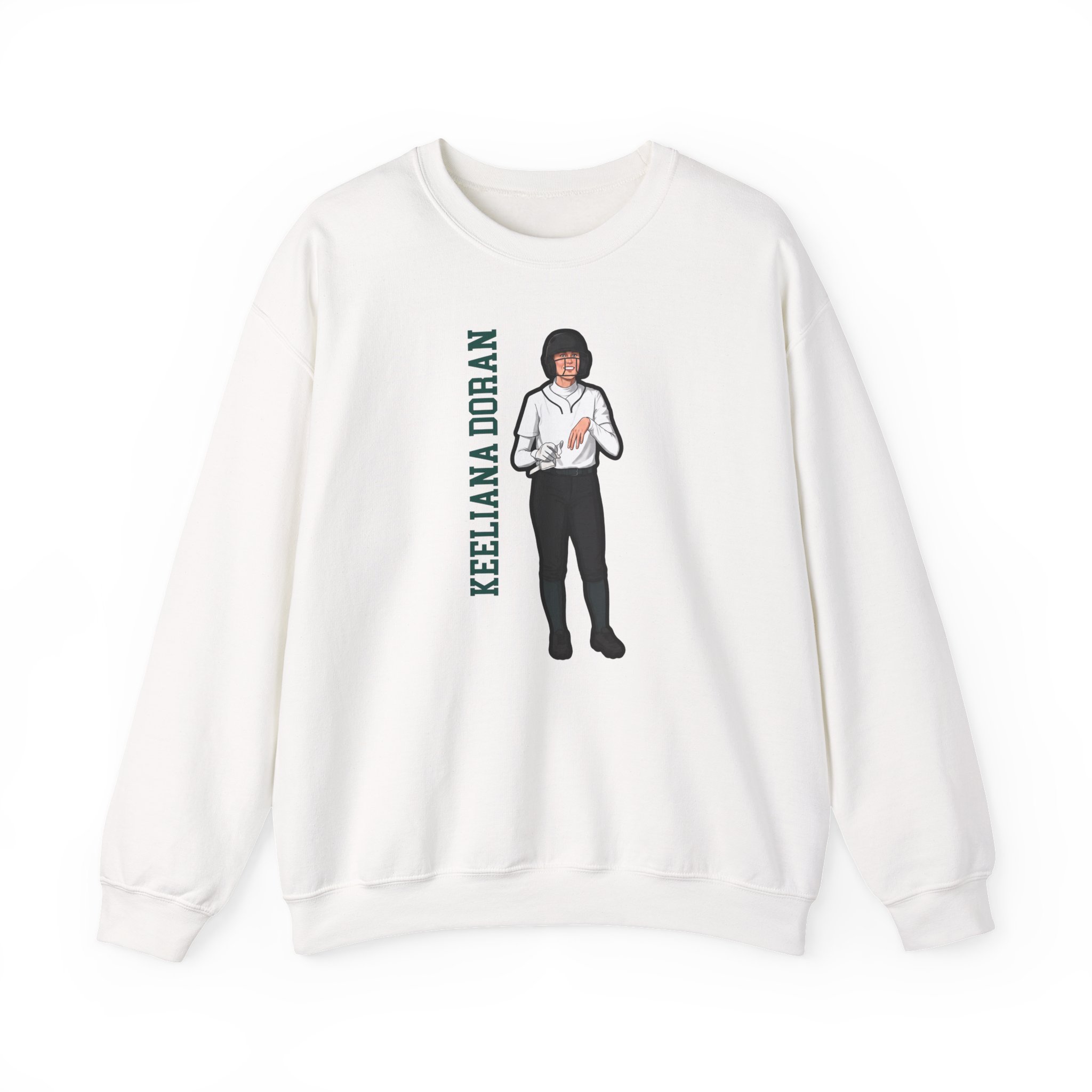 Crewneck Sweatshirt — character_name_vertical in White