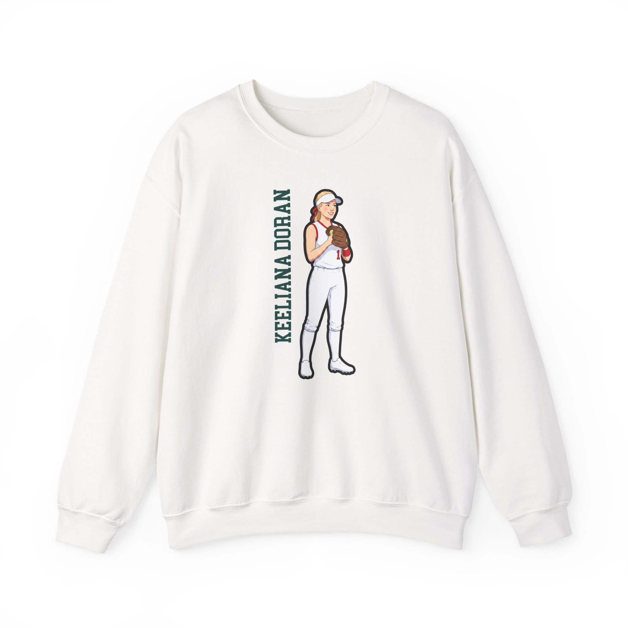 Crewneck Sweatshirt — character_name_vertical in White