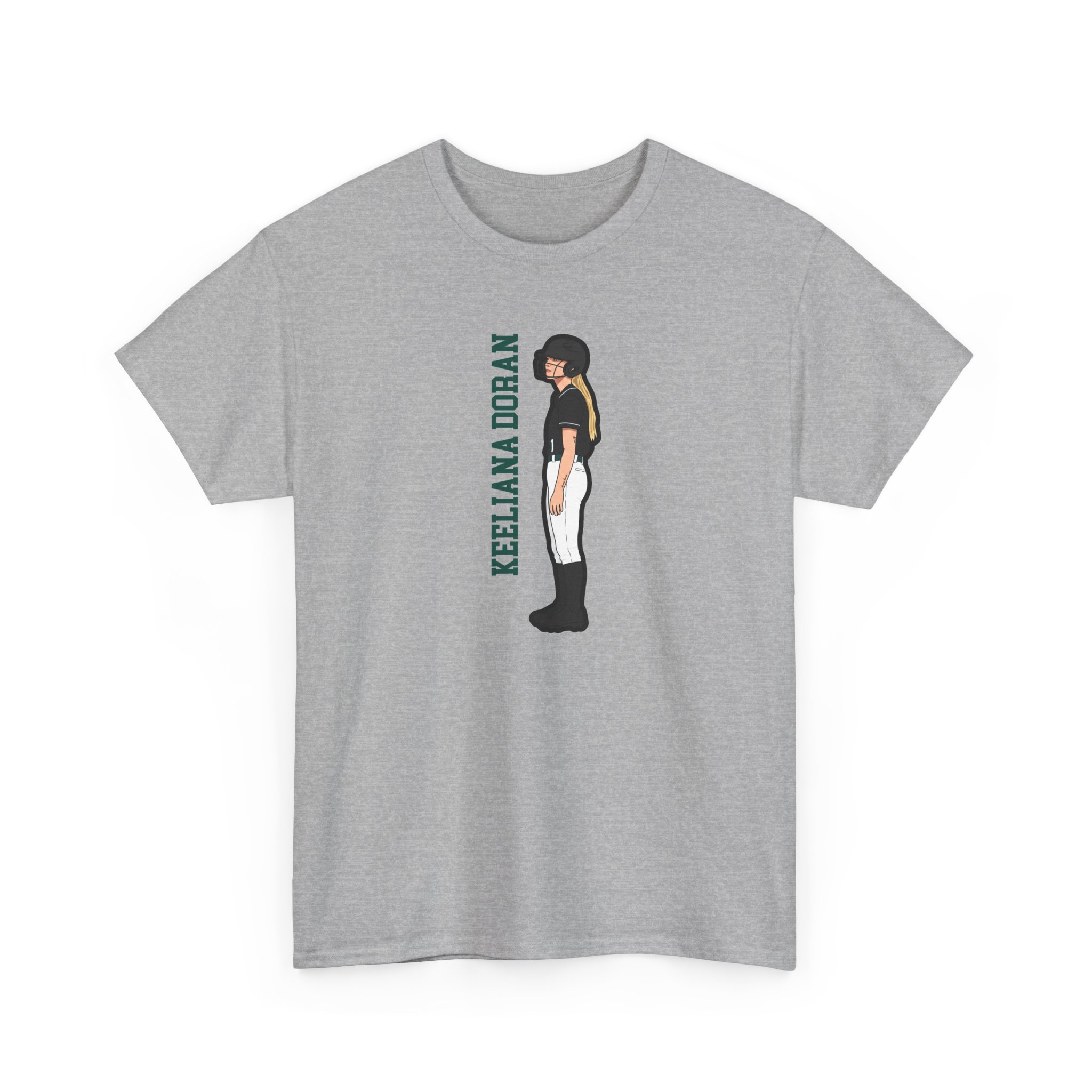 Tee — character_name_vertical in Grey
