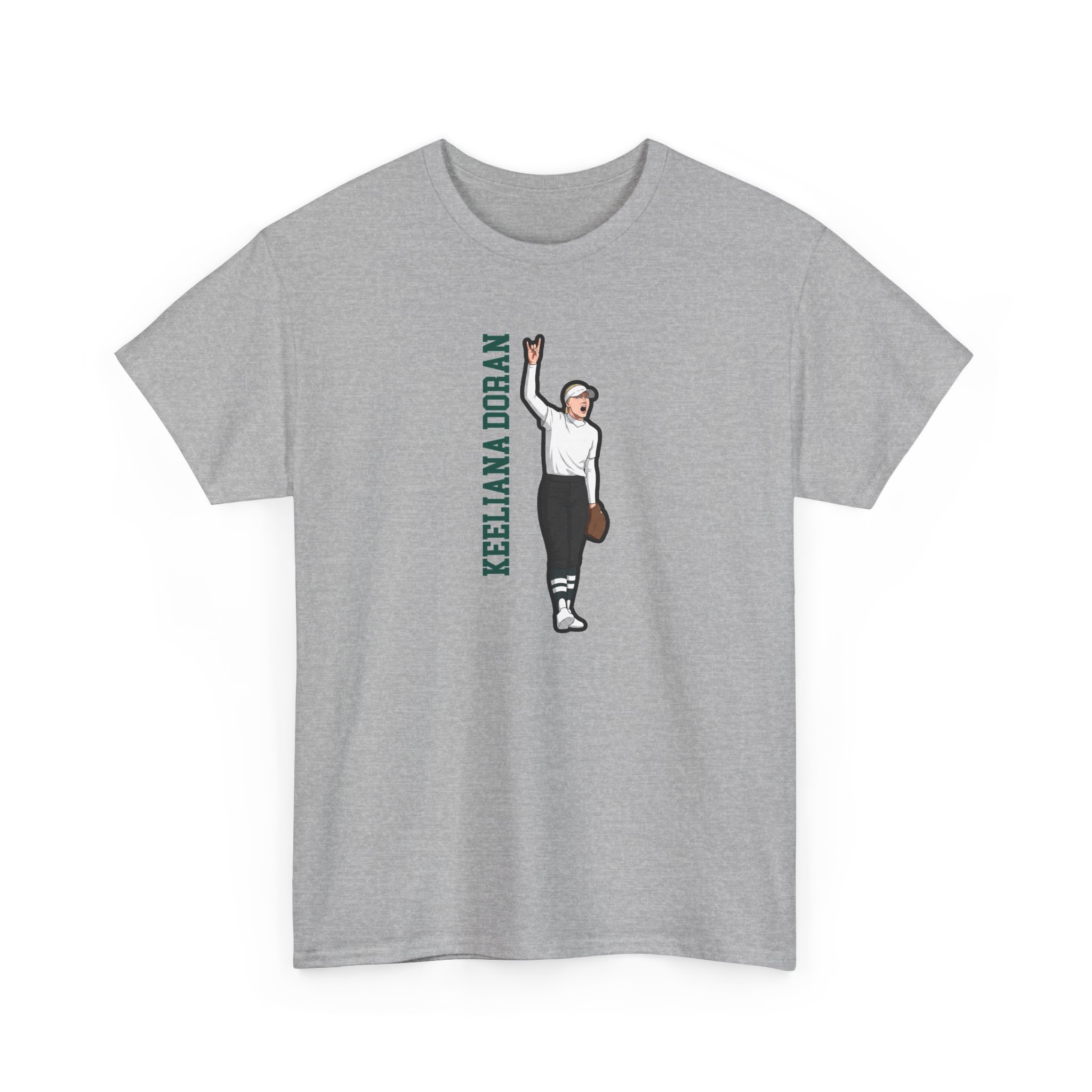 Tee — character_name_vertical in Grey