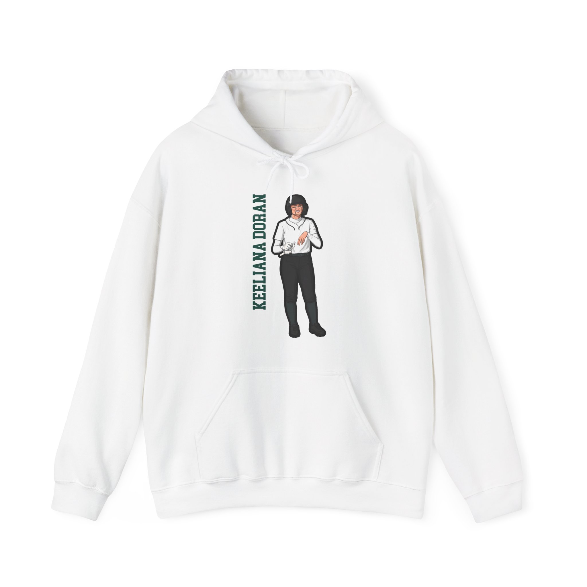 Hoodie — character_name_vertical in White