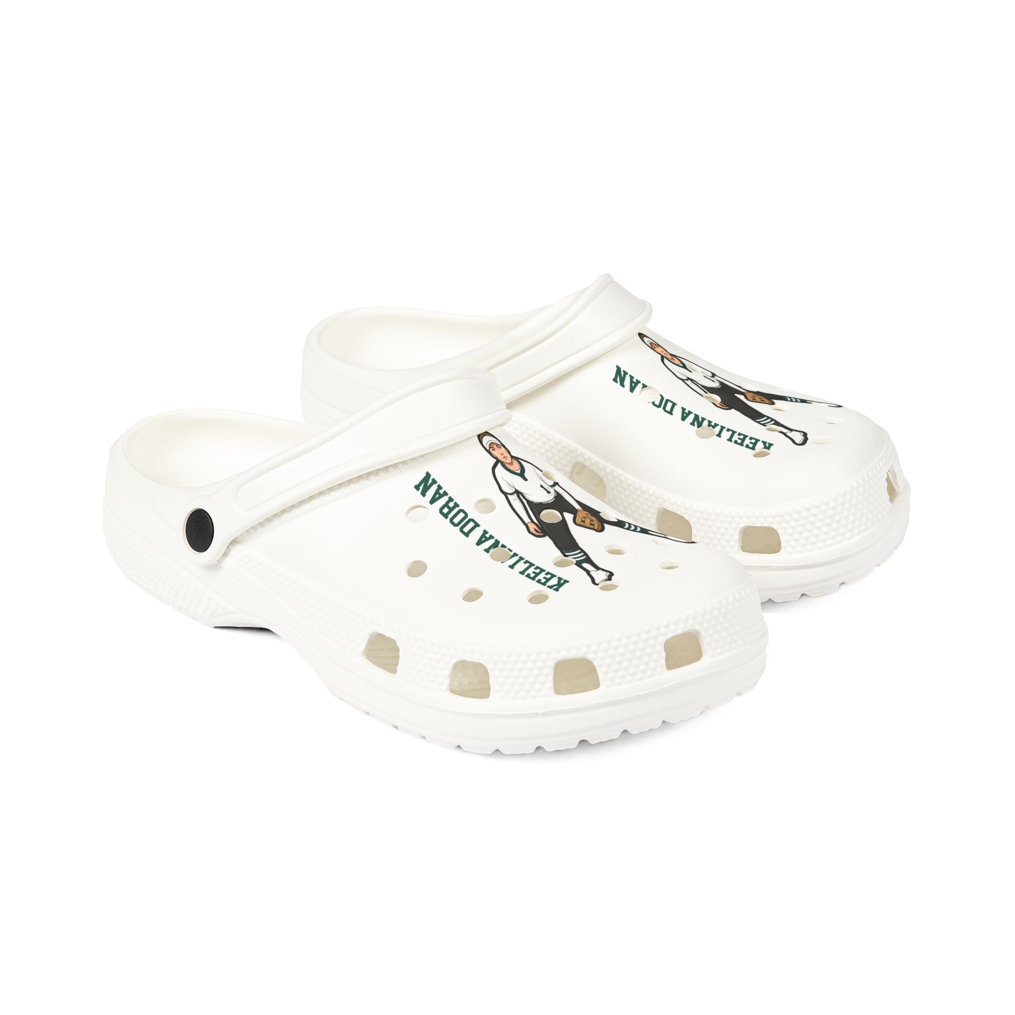 Rubber Clogs — character_name_vertical in White