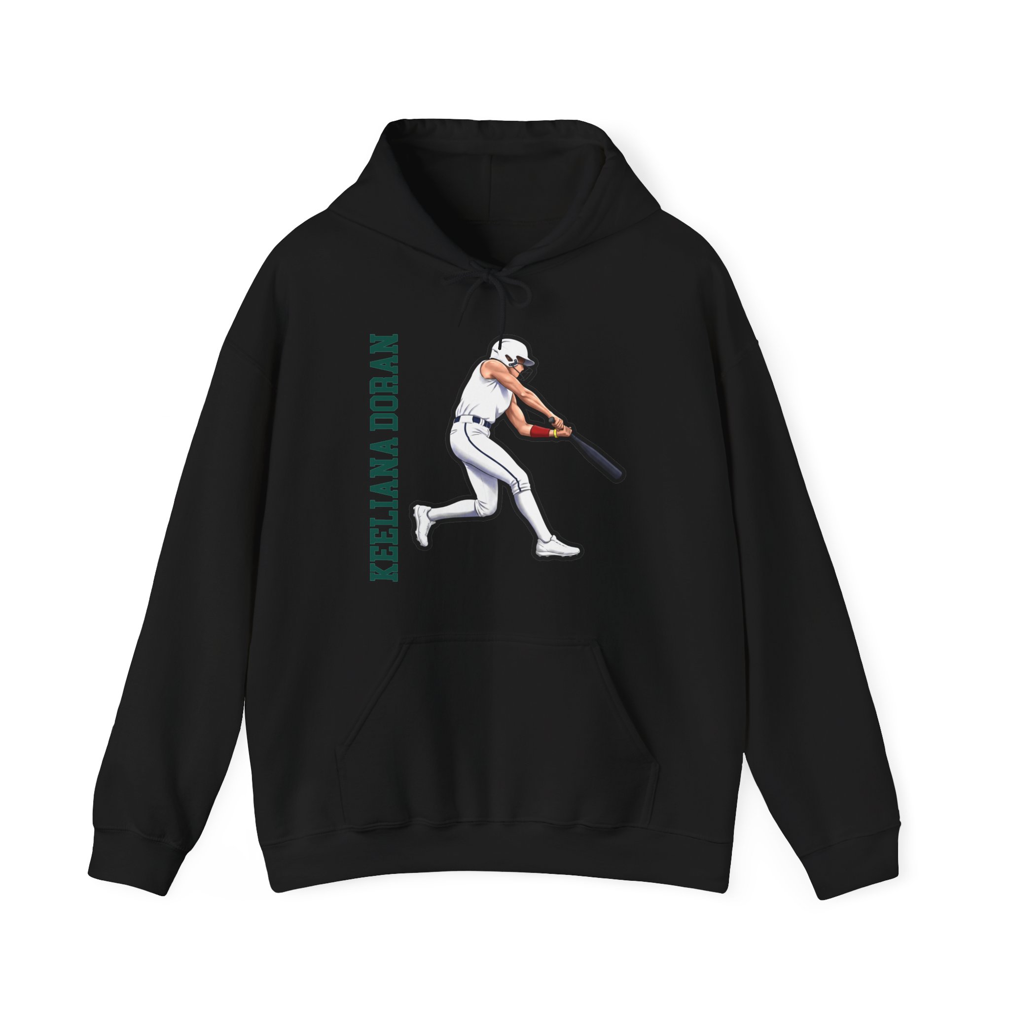 Hoodie — character_name_vertical in Black