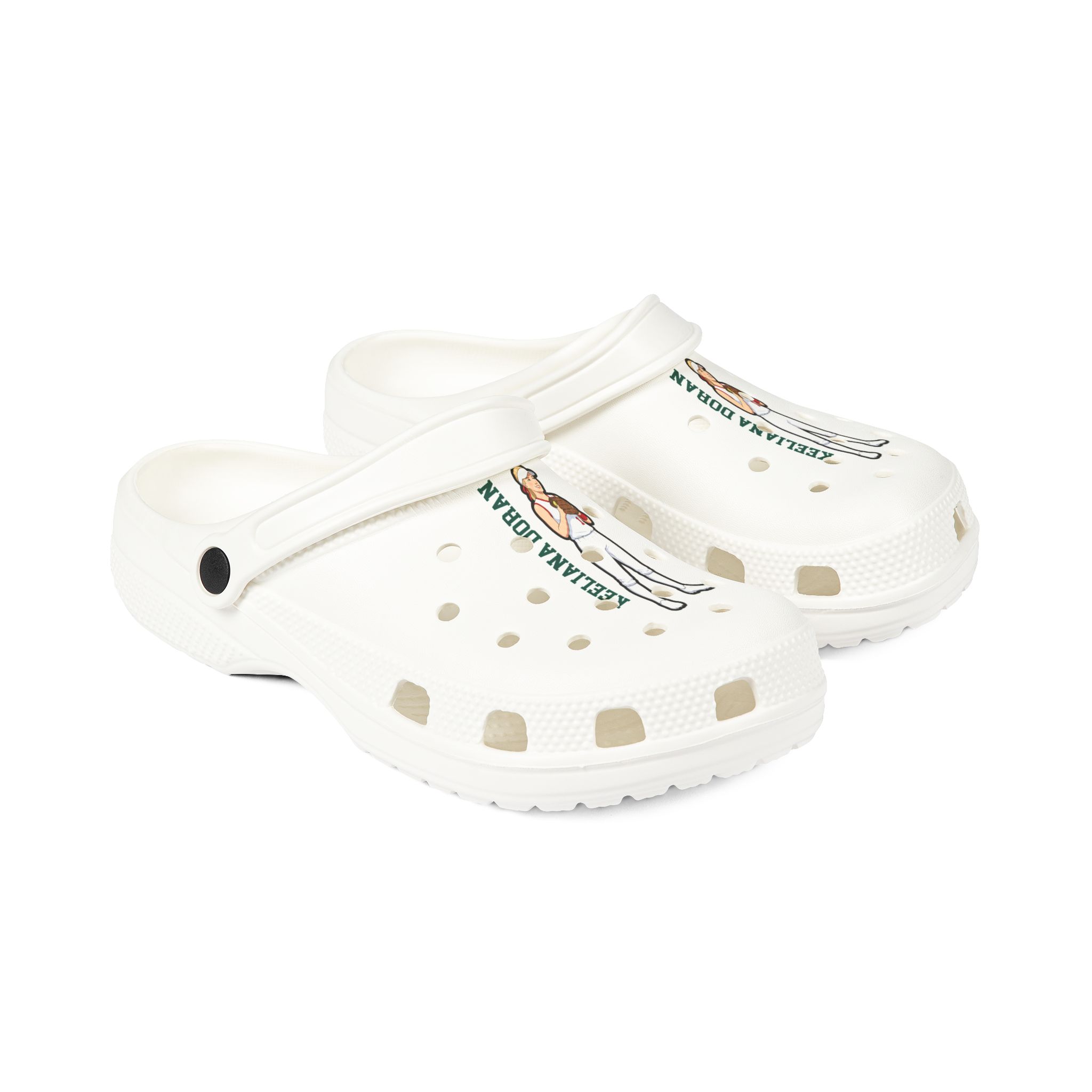 Rubber Clogs — character_name_vertical in White