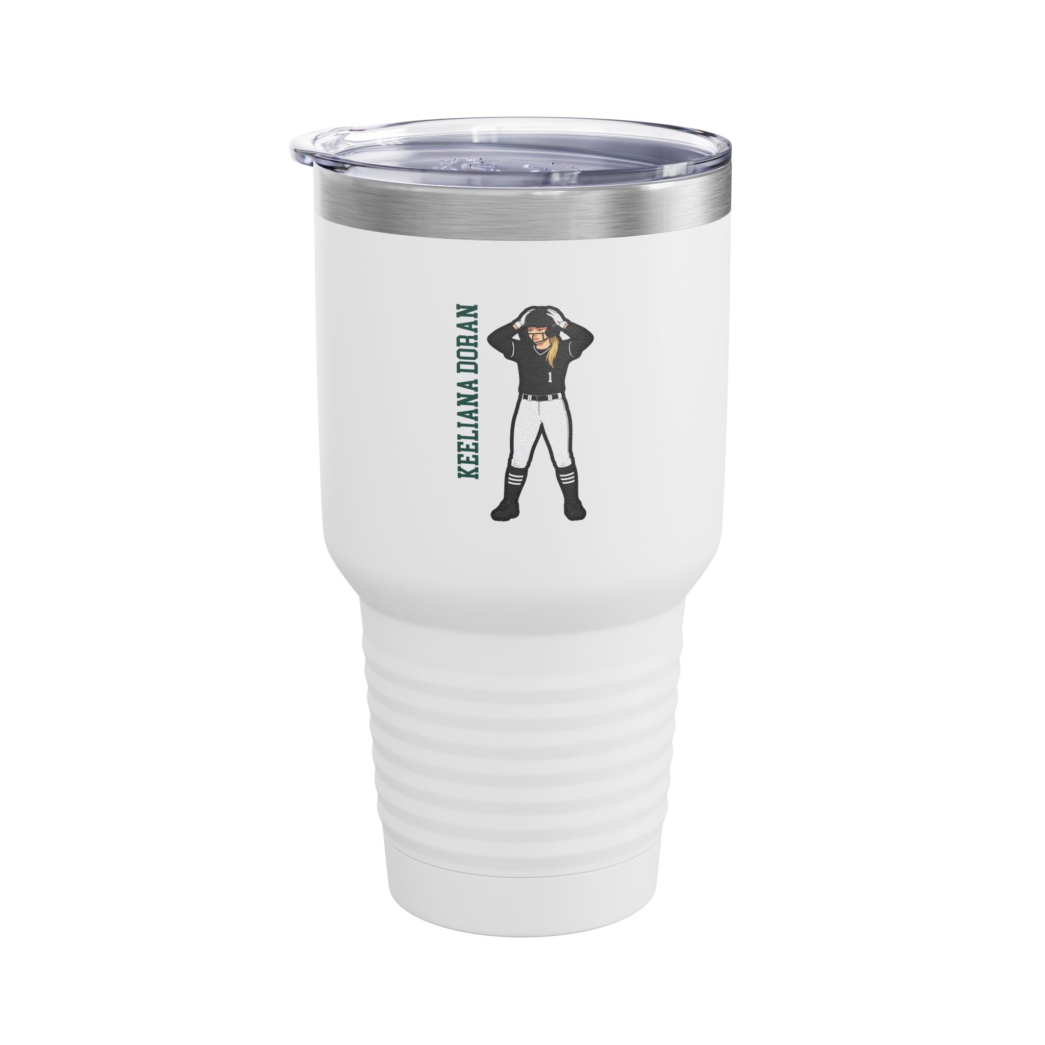 30oz Tumbler — character_name_vertical in White