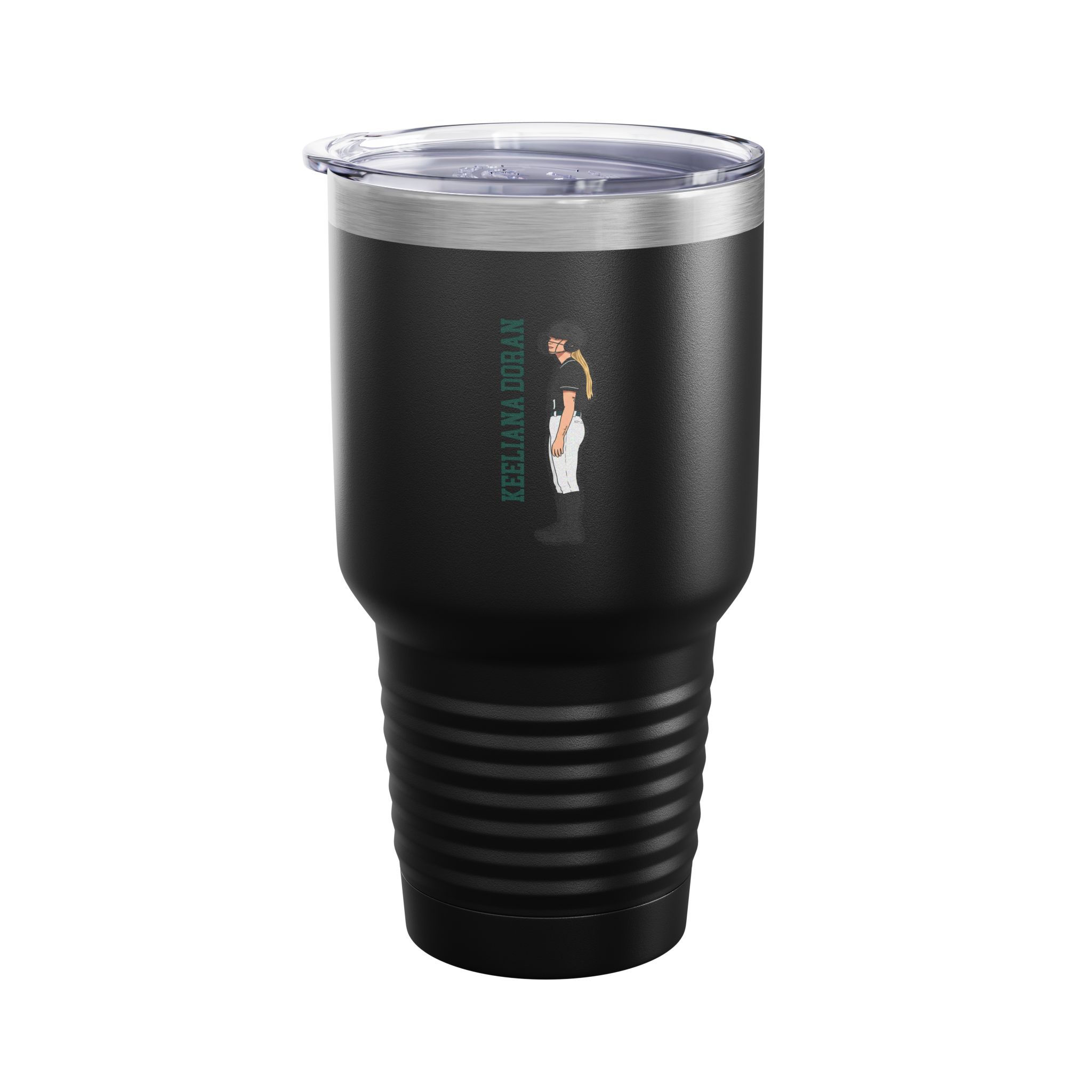 30oz Tumbler — character_name_vertical in Black