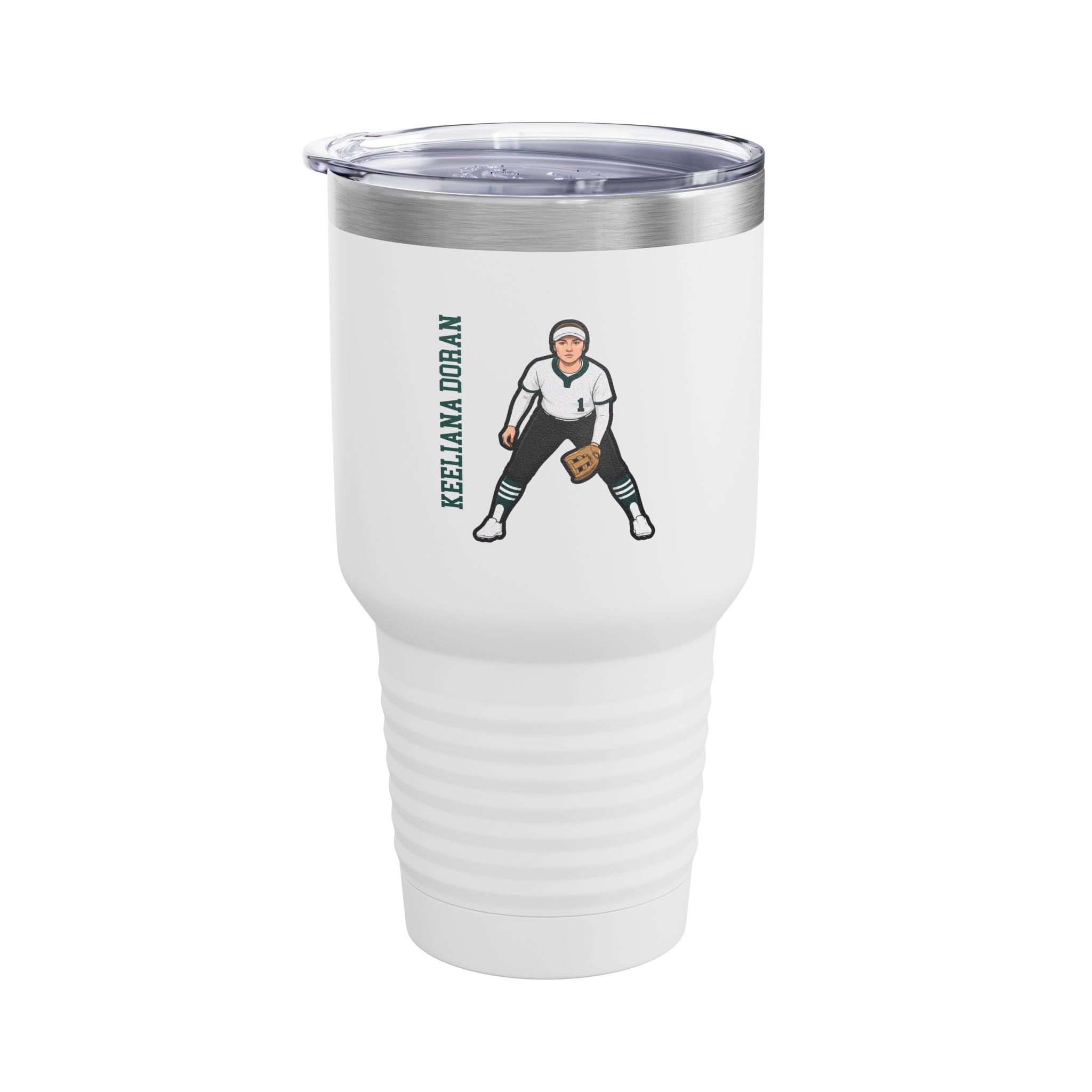 30oz Tumbler — character_name_vertical in White