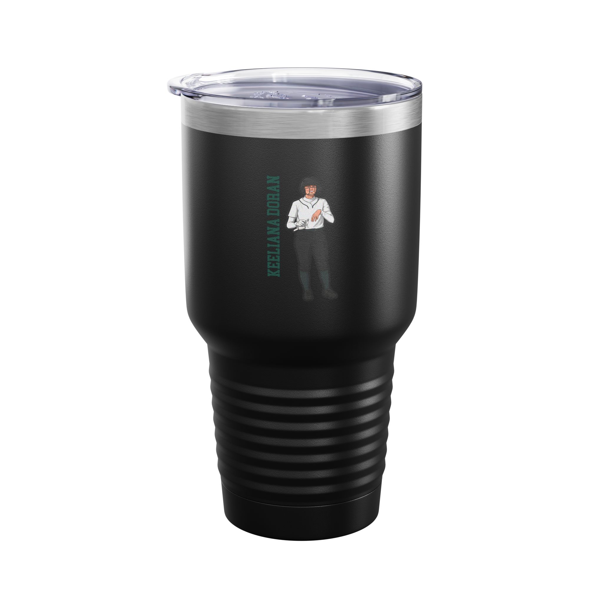 30oz Tumbler — character_name_vertical in Black