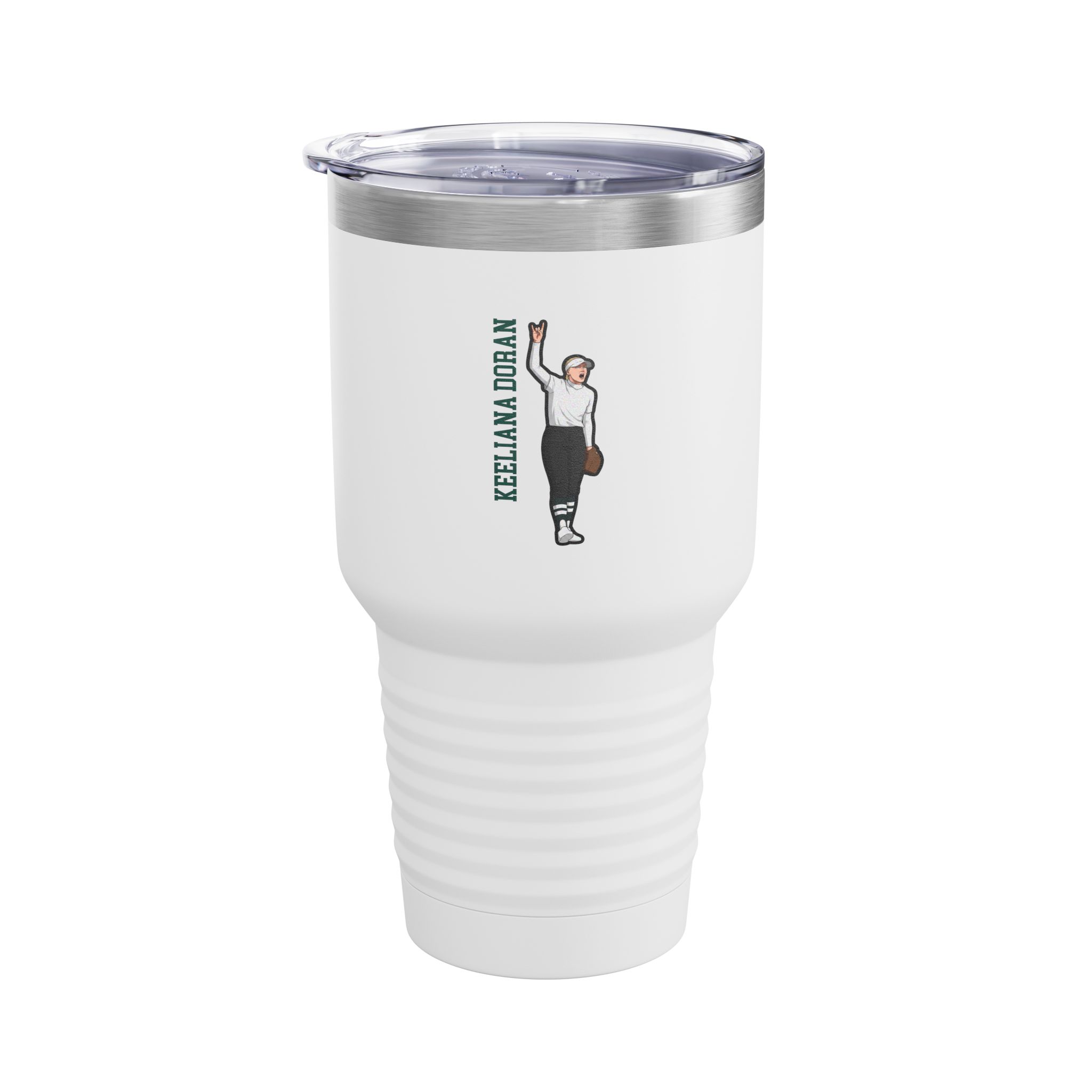 30oz Tumbler — character_name_vertical in White