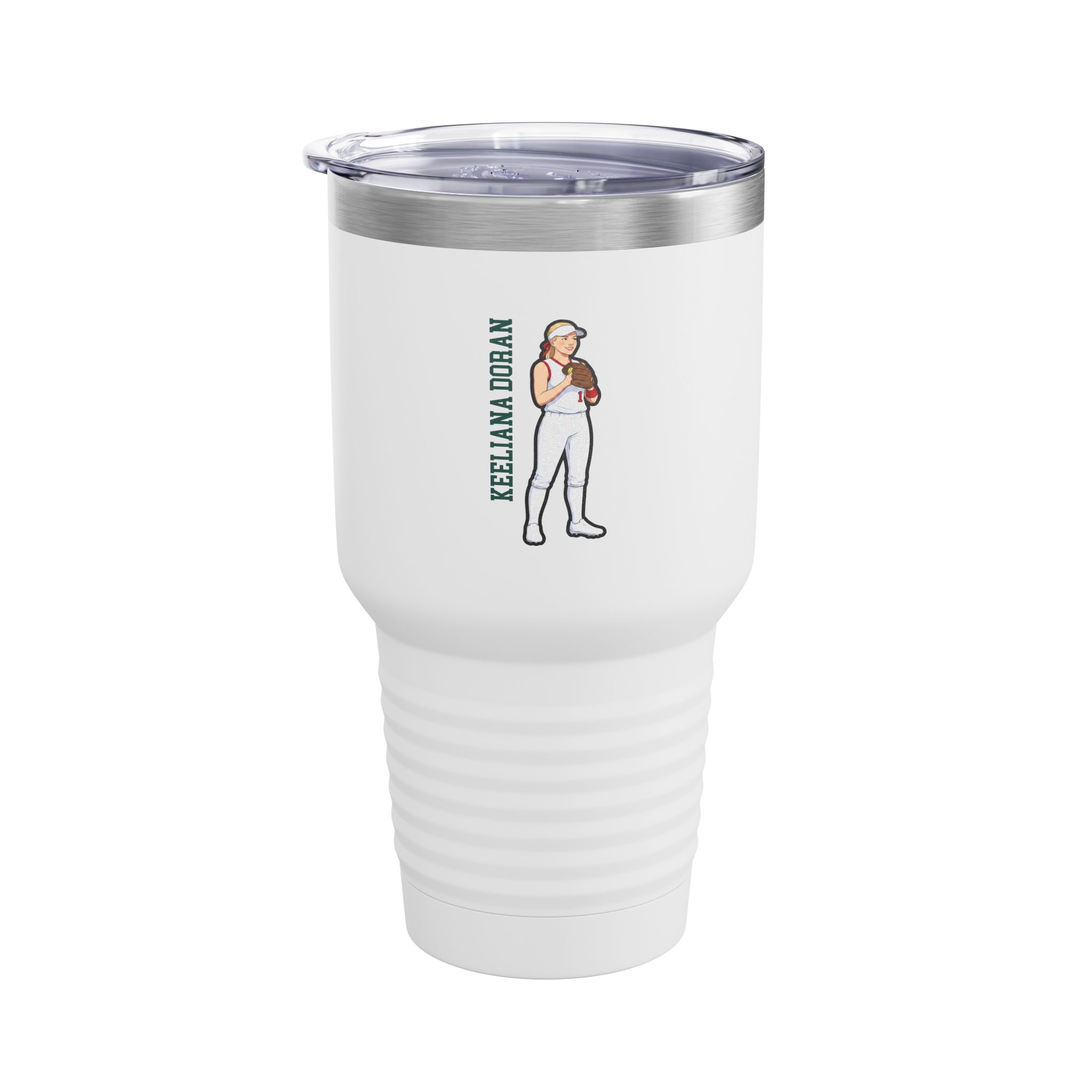 30oz Tumbler — character_name_vertical in White
