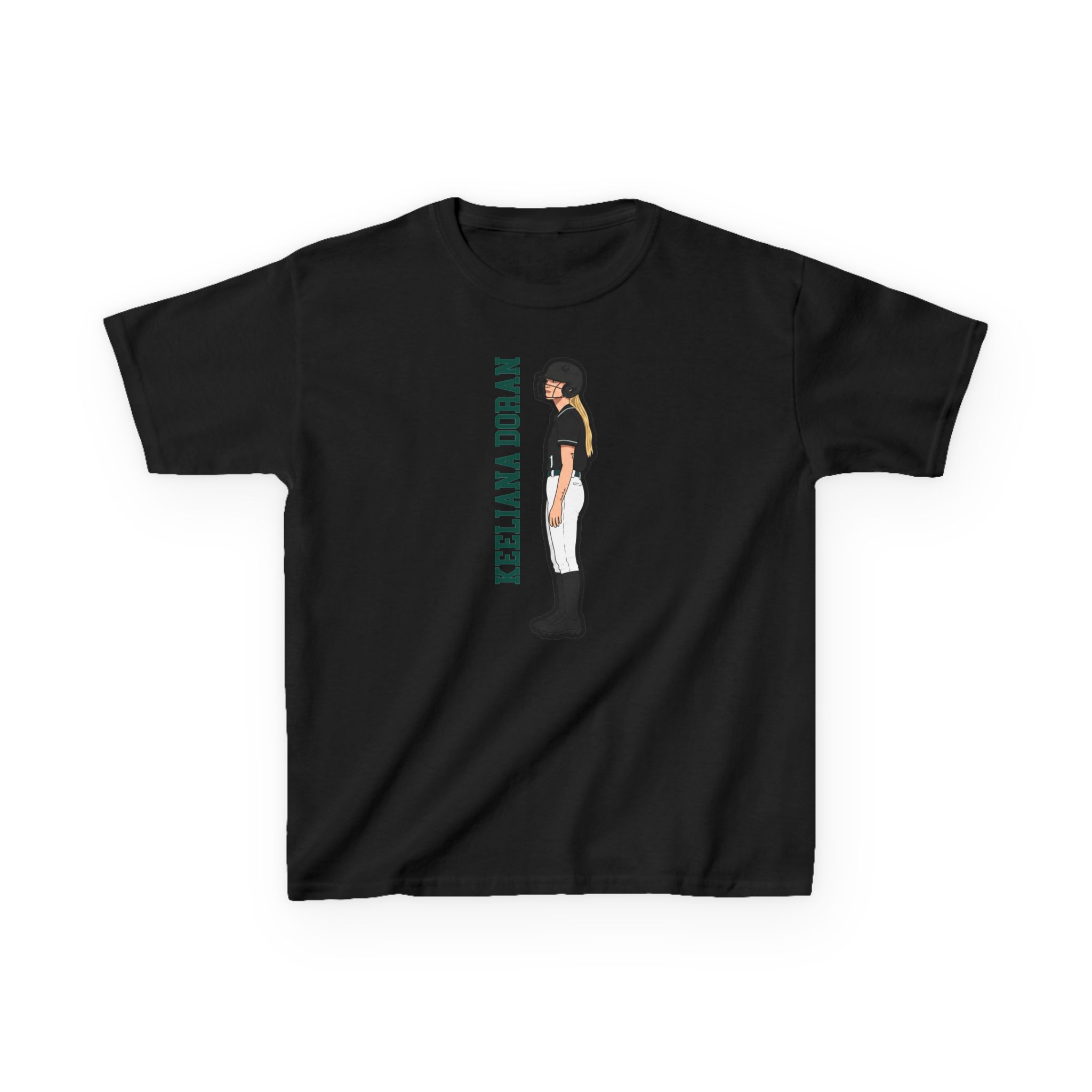Youth Tee — character_name_vertical in Black
