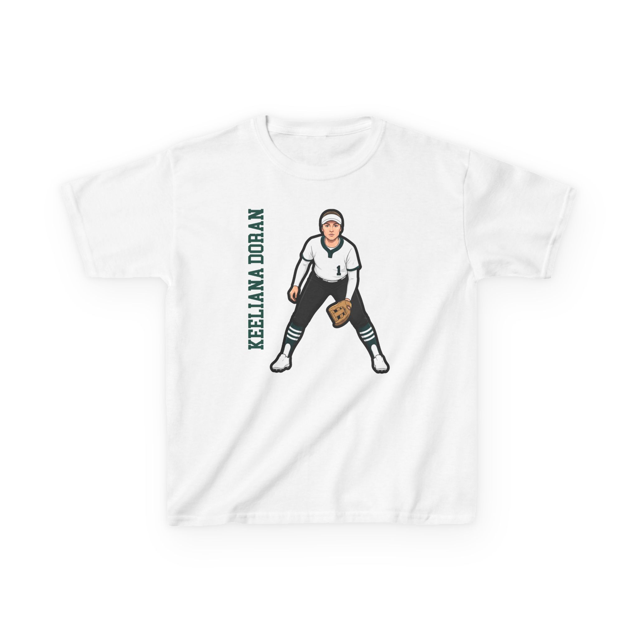Youth Tee — character_name_vertical in White