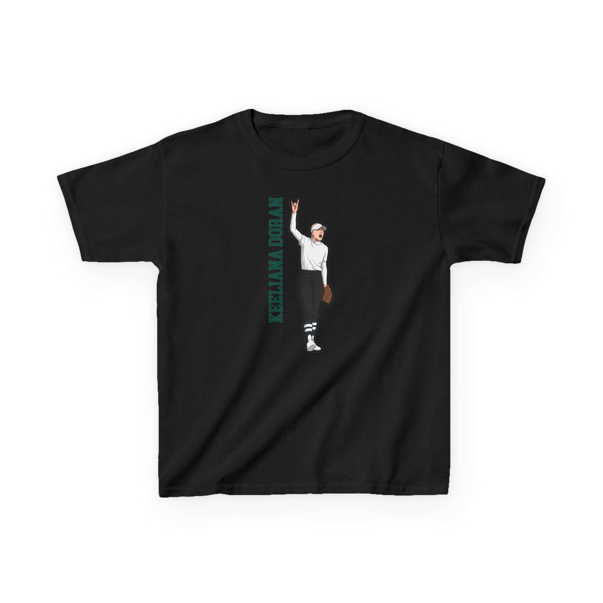 Youth Tee — character_name_vertical in Black