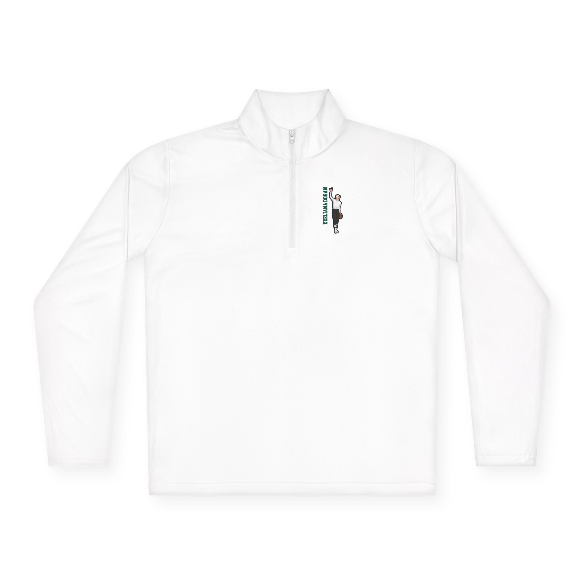 Q-Zip Pullover — character_name_vertical in White